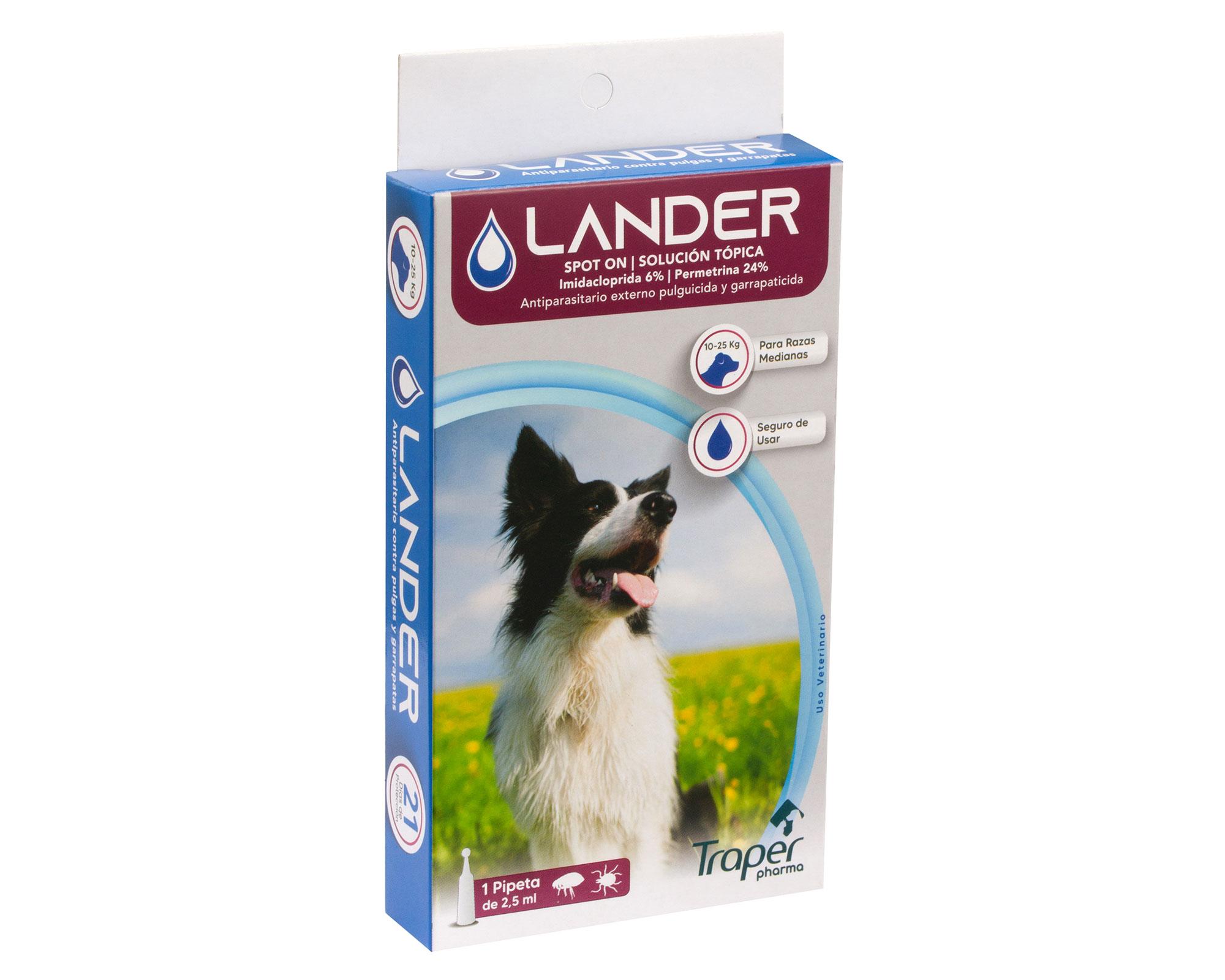 Antiparasitario Pipeta 10-25 kg Lander 2.5 ml-0