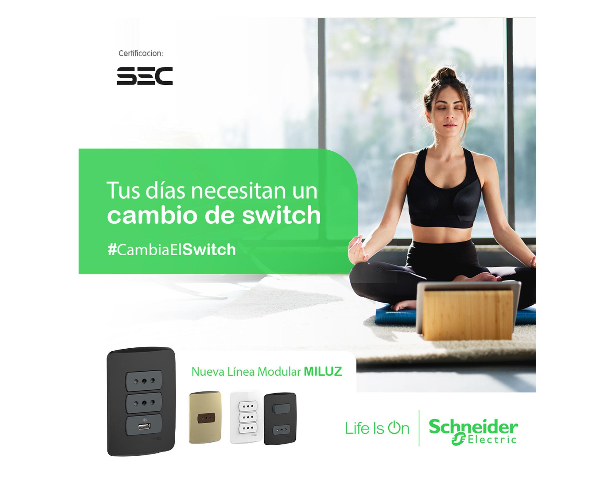 Placa triple Miluz grafito Schneider Electric-1