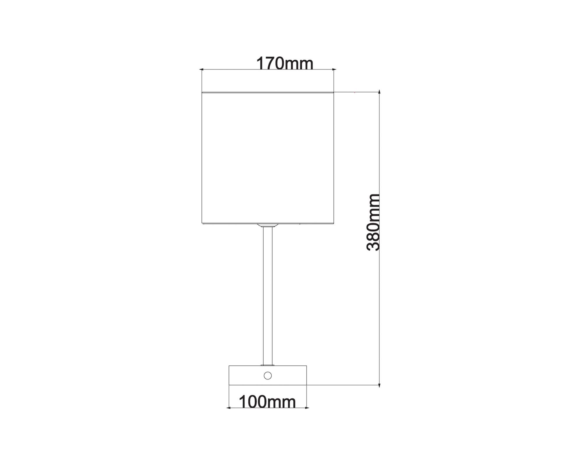 Lámpara mesa pantalla 1L E27 letras 2-3