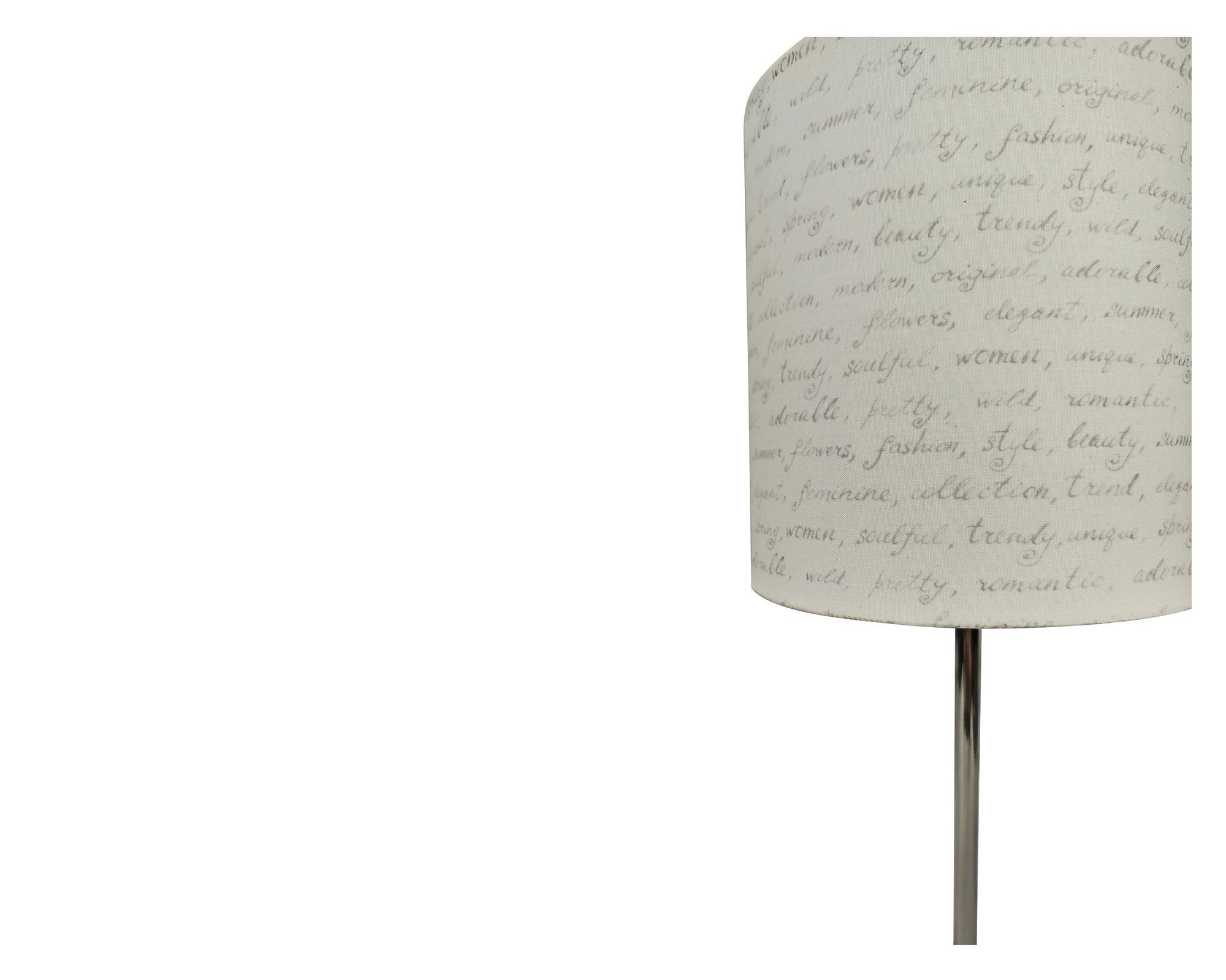 Lámpara mesa pantalla 1L E27 letras 2-2