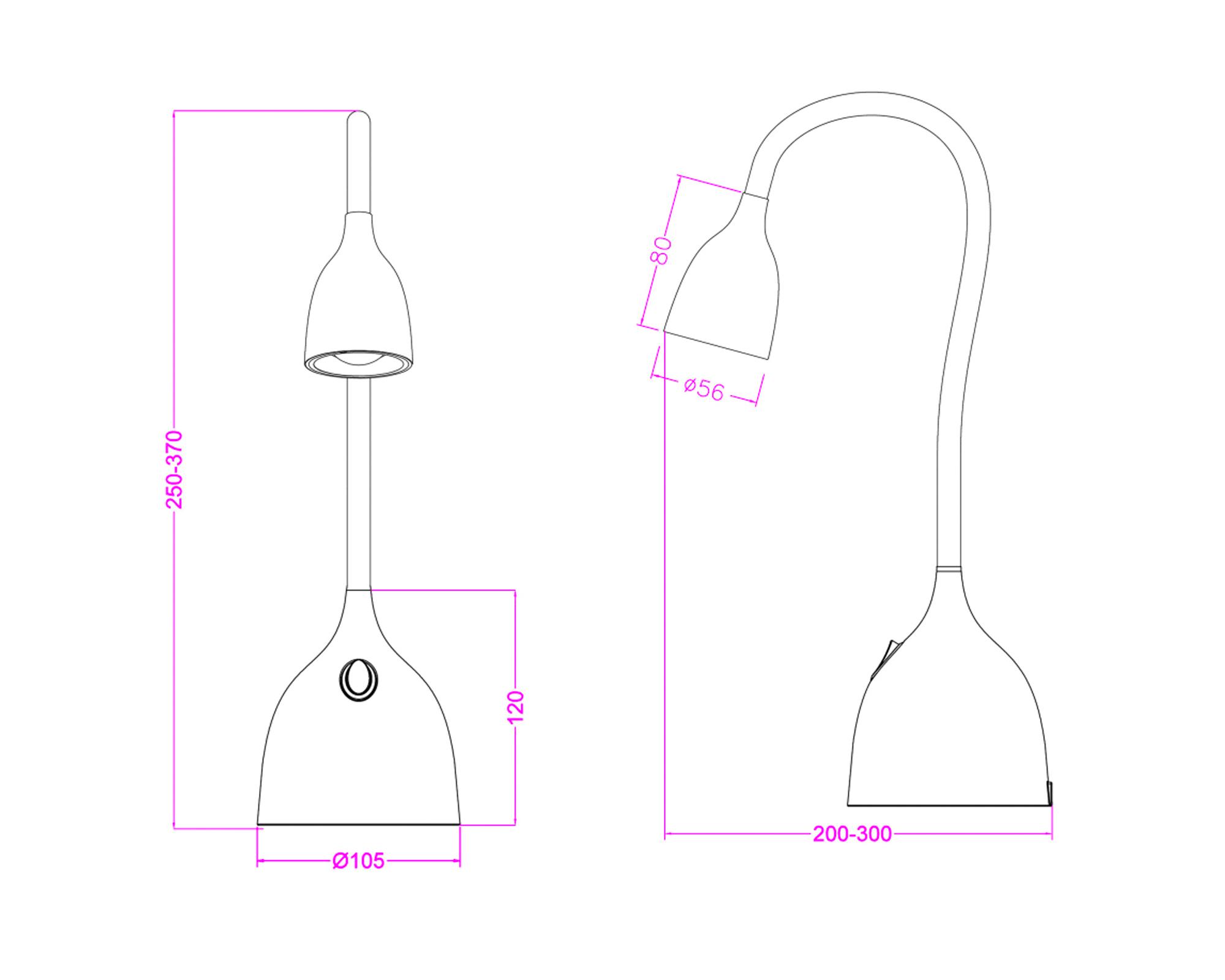 Lámpara de escritorio LED luz día Albert gris-3