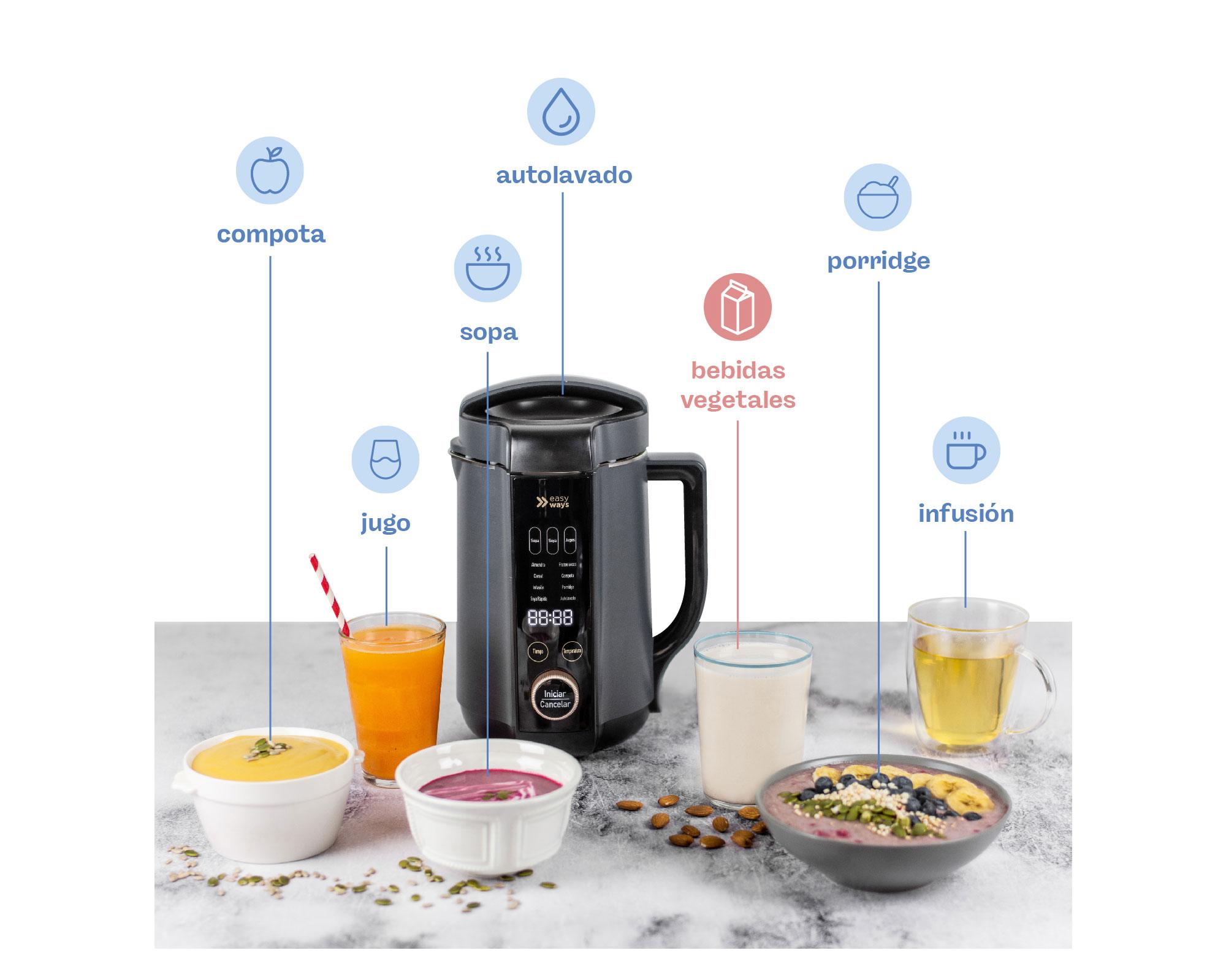 Prensadora de bebidas negro 1.3 lt-2