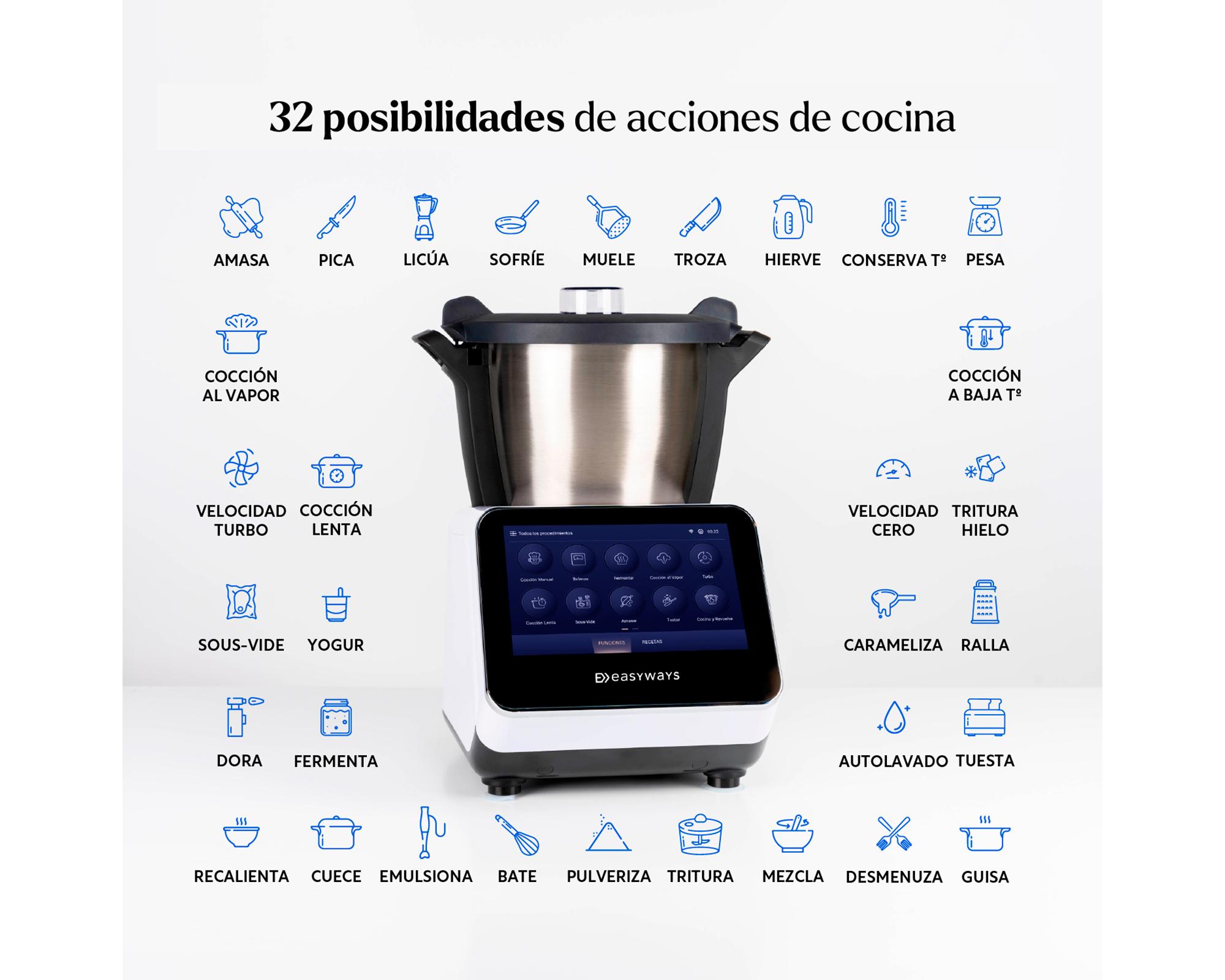 Robot de cocina 2000W 3 litros Kitchen Grand Connect-2