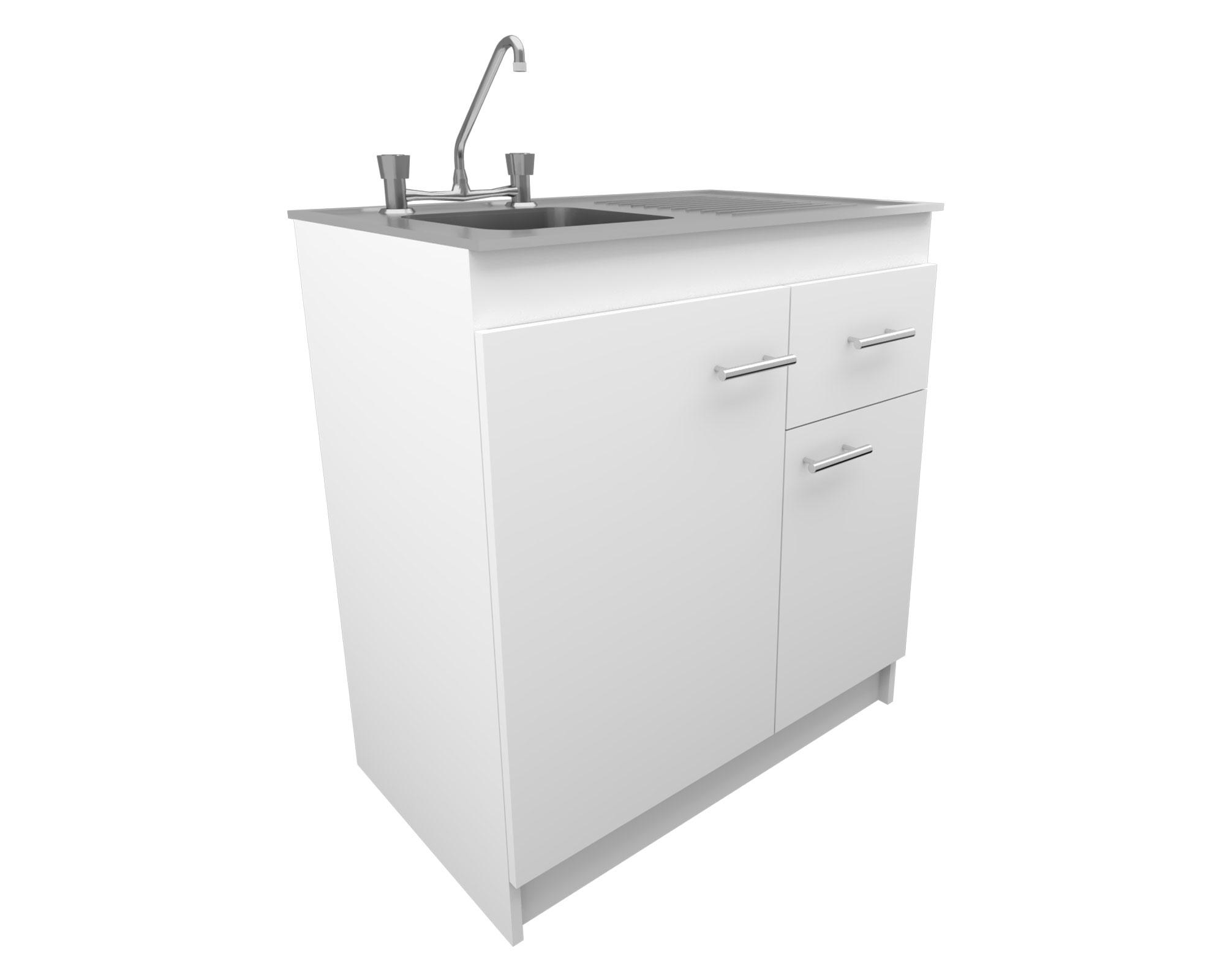 Mueble lavaplatos derecho 2 puertas 1 cajón CDiseño Chile-1