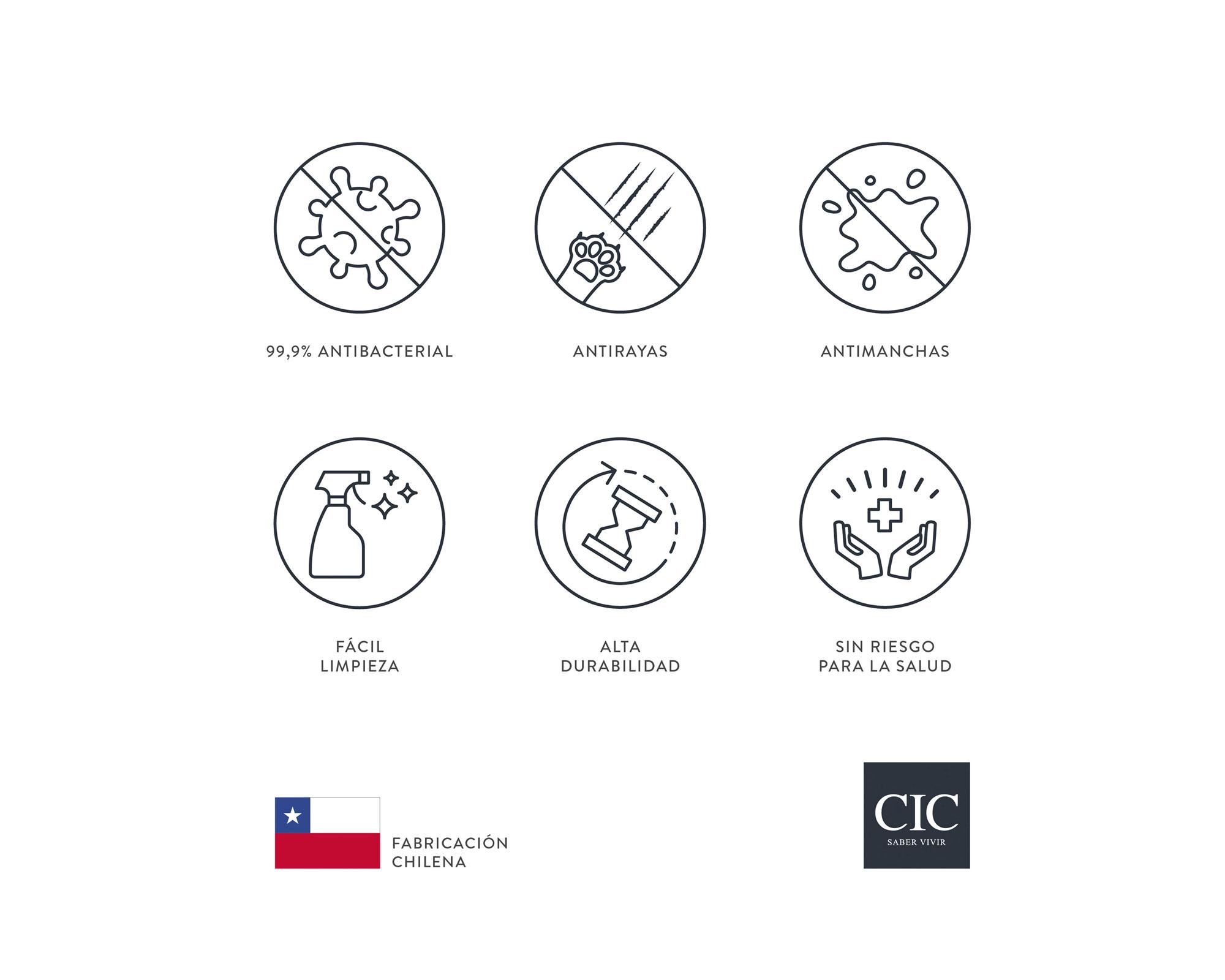 Cómoda austria 8 cajones blanco Cic-1