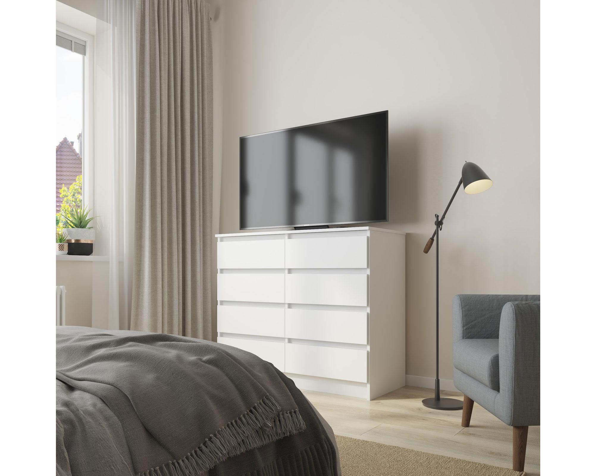 Cómoda austria 8 cajones blanco Cic-2