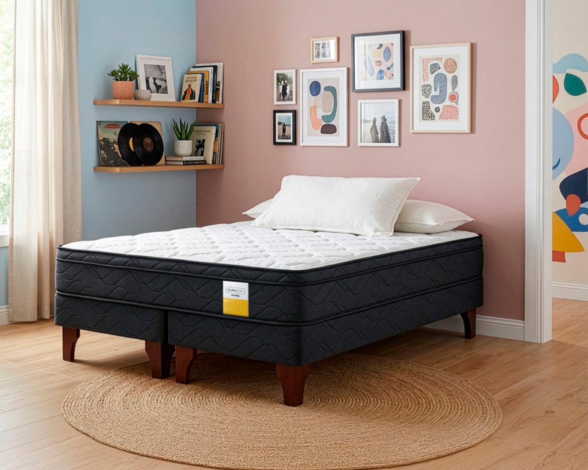 Cama europea Súper King Eurotop Drimkip-5