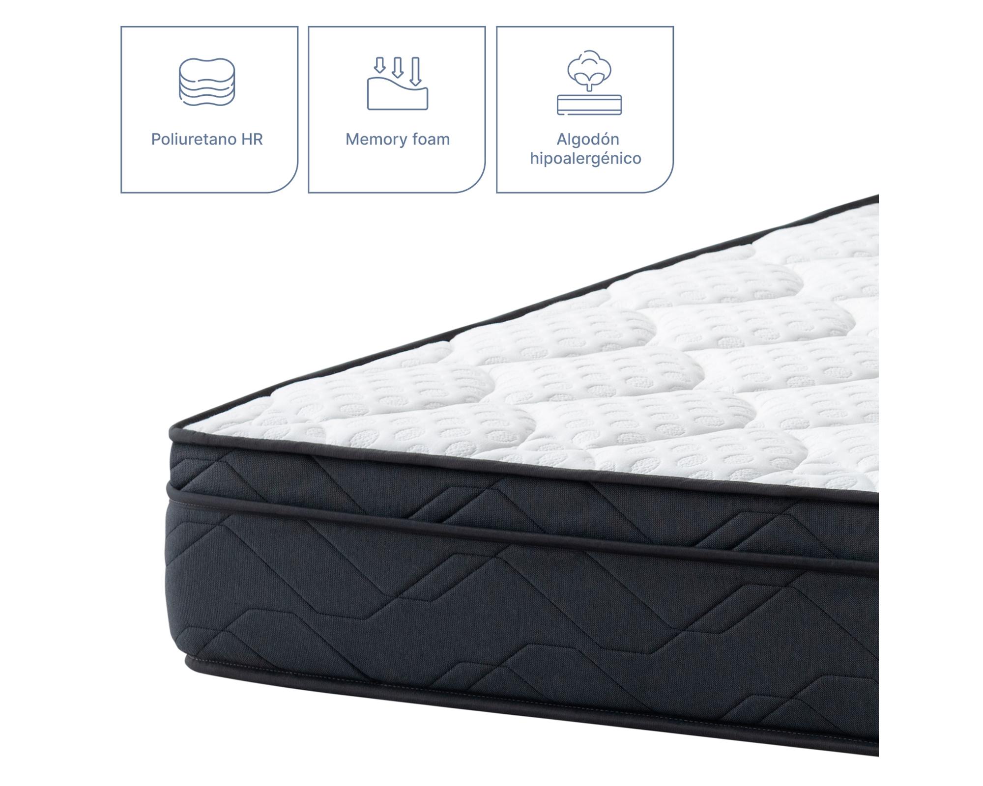 Cama europea Súper King Eurotop Drimkip-4