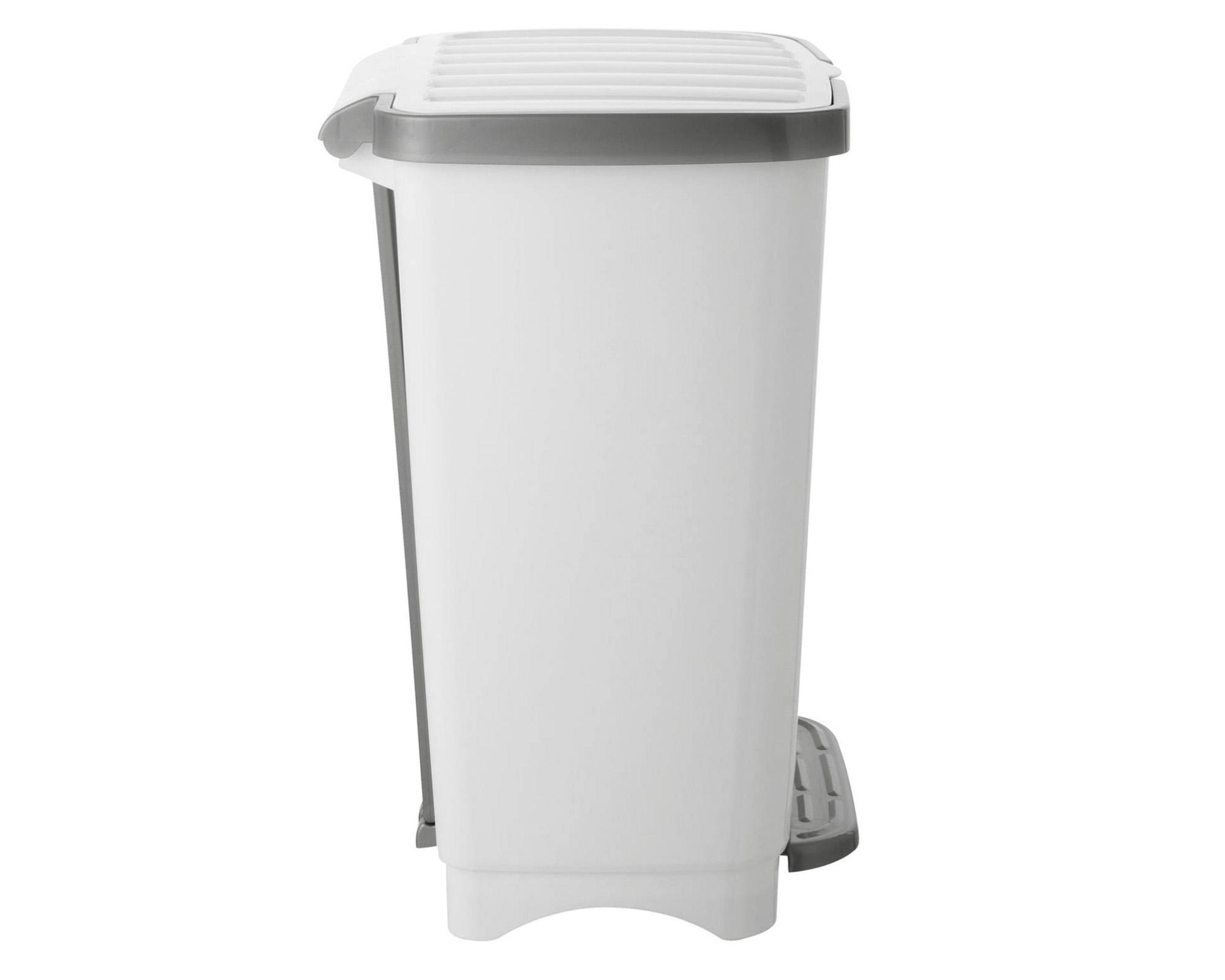 Basurero pedal 25 litros blanco Reyplast-2