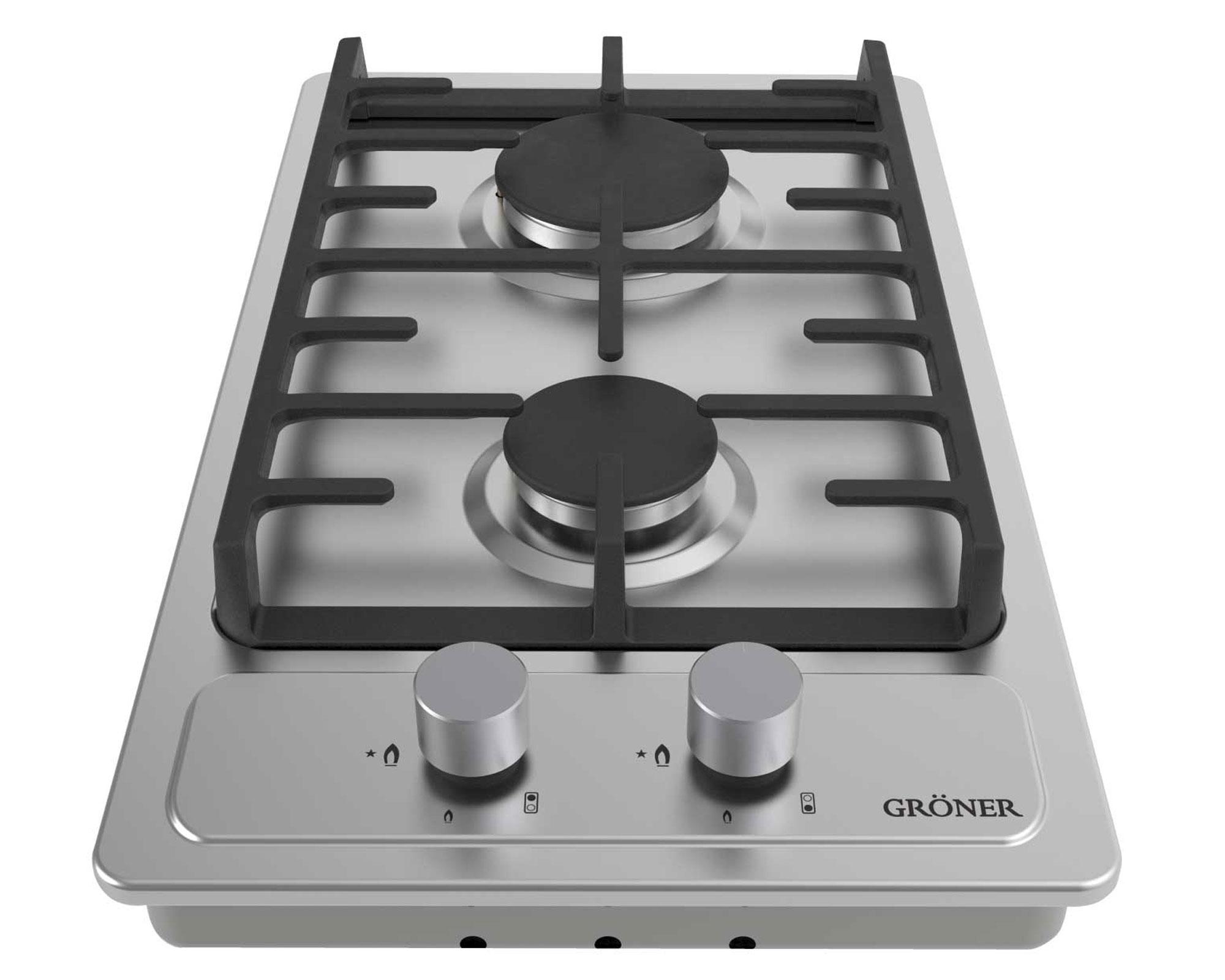 Encimera a gas 2 quemadores QEG2 Gröner-1