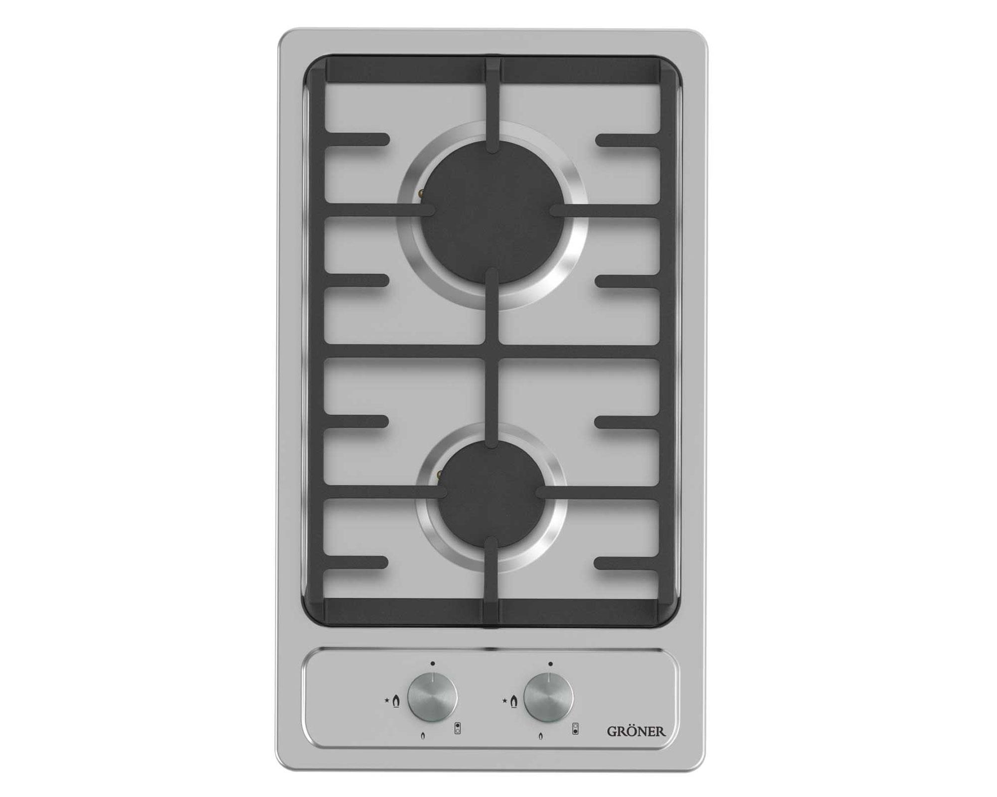 Encimera a gas 2 quemadores QEG2 Gröner-0