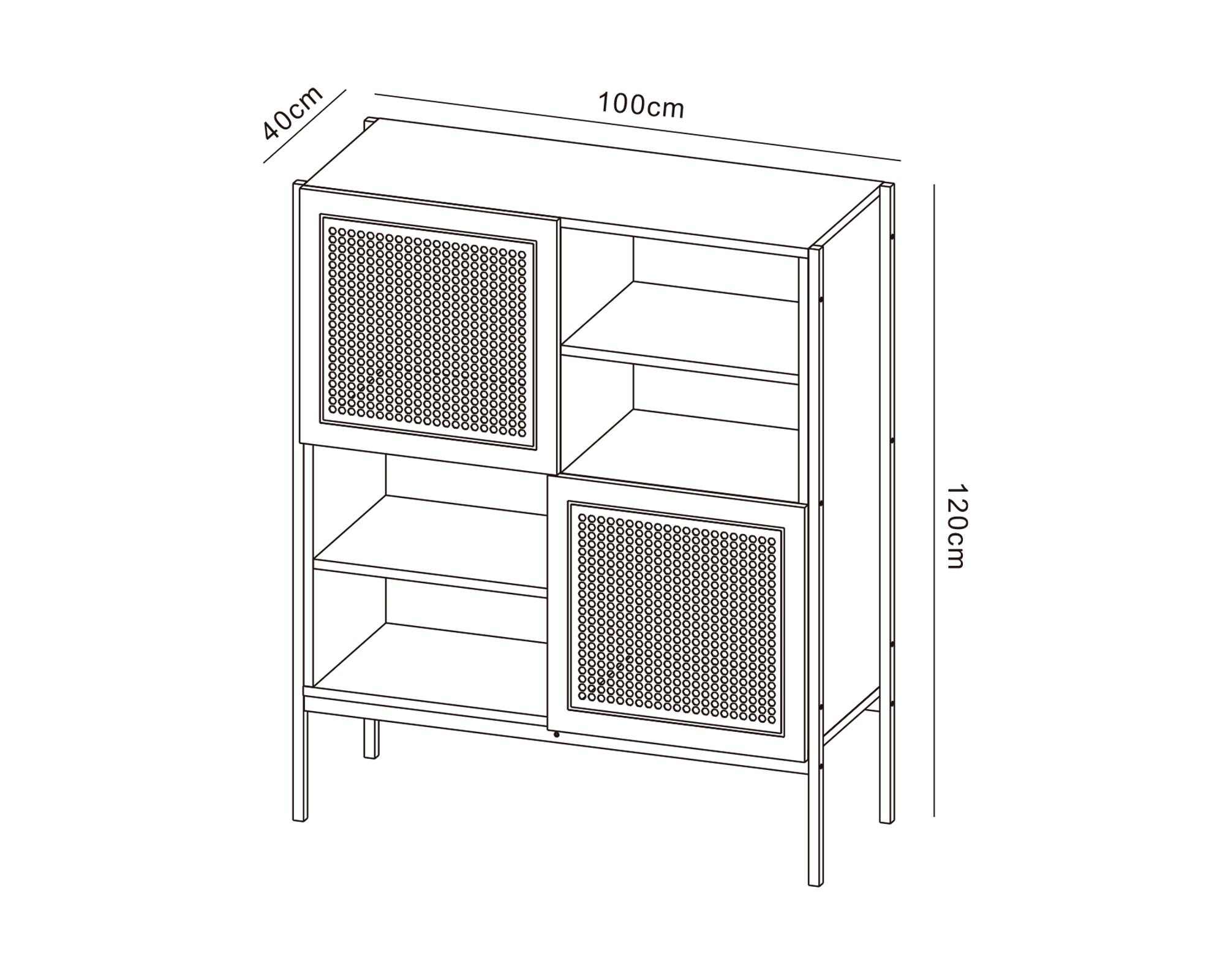 Mueble living 2 puertas Roma natural-9