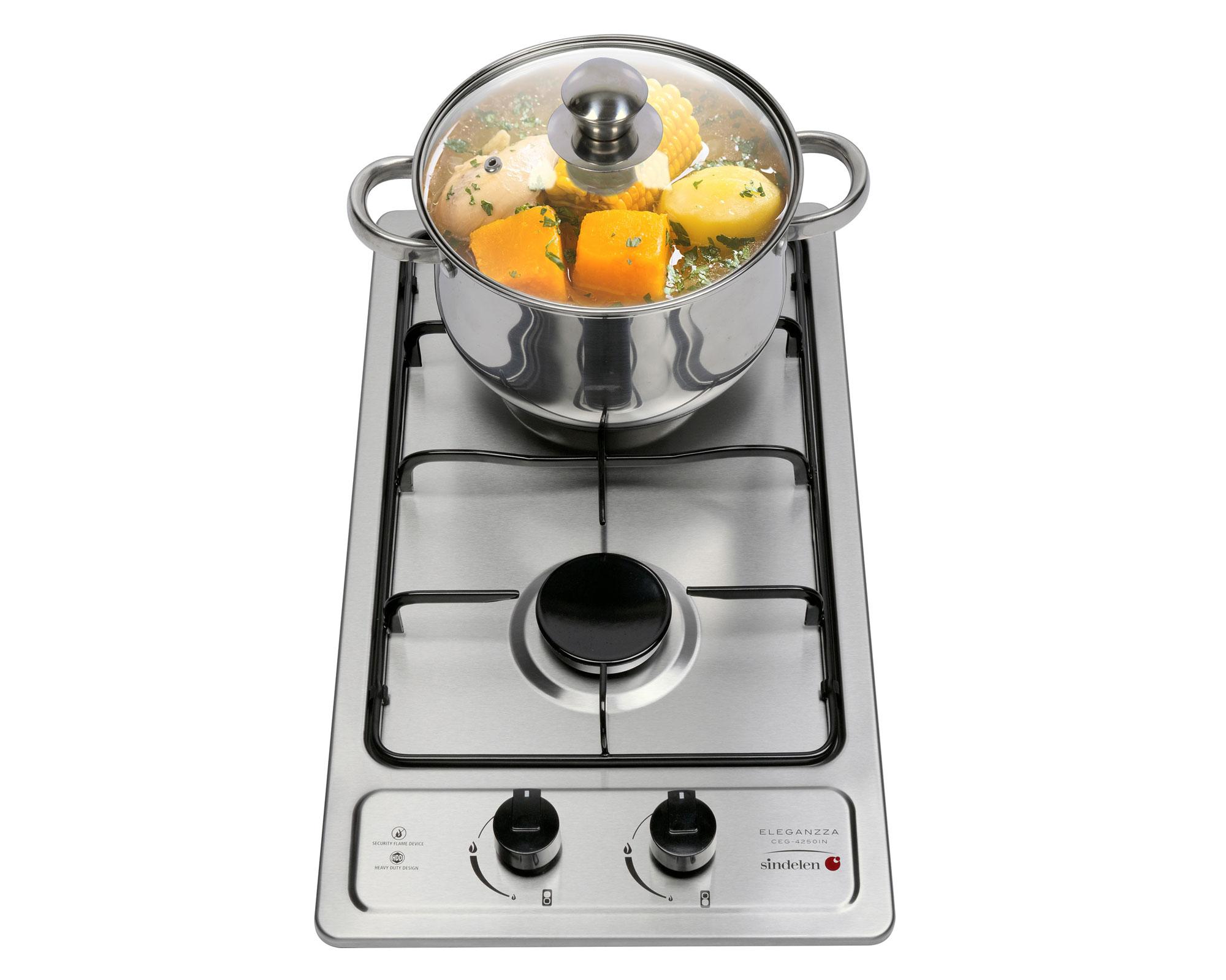 Encimera a gas 2 quemadores CEG-4250IN Sindelen-3