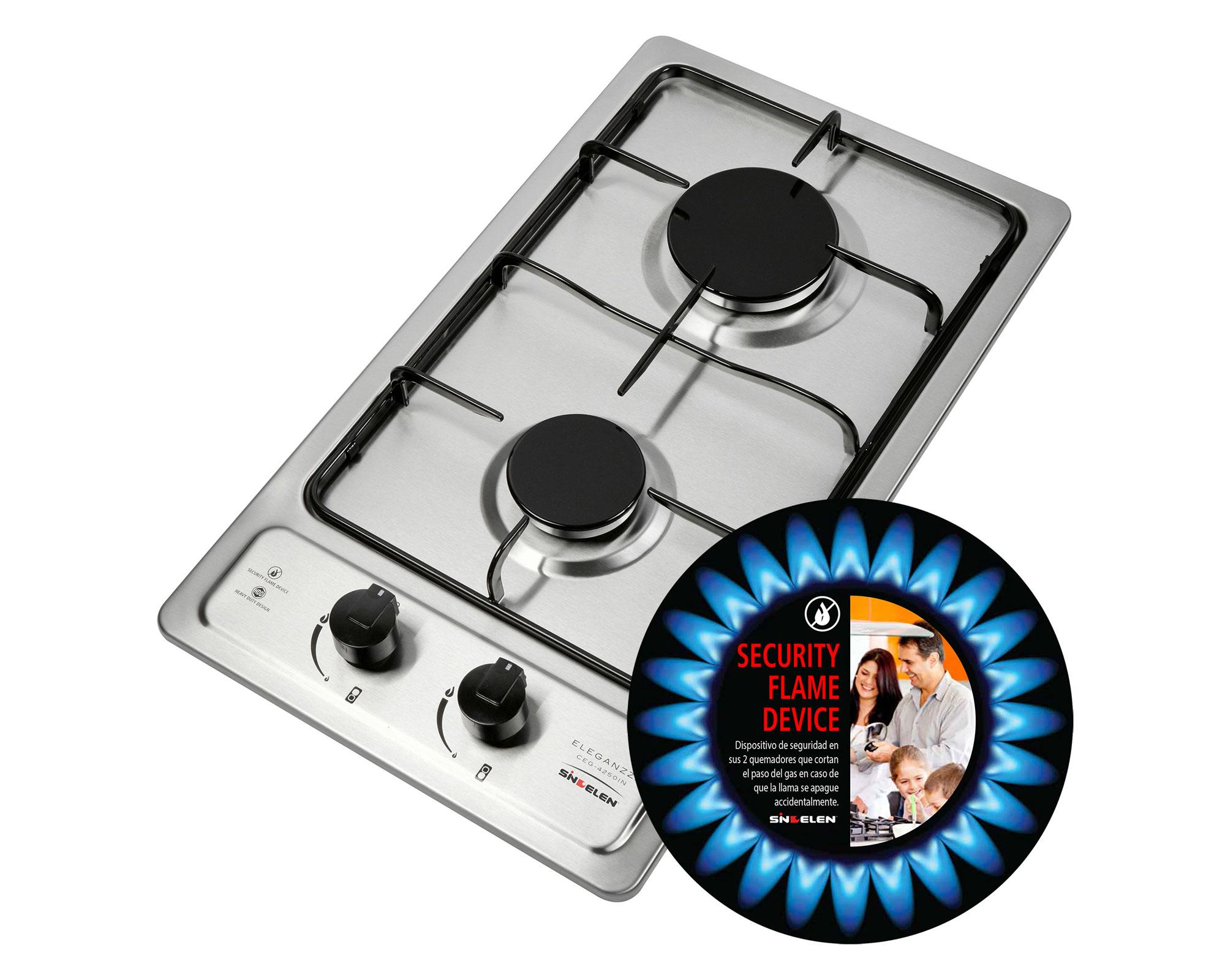 Encimera a gas 2 quemadores CEG-4250IN Sindelen-2