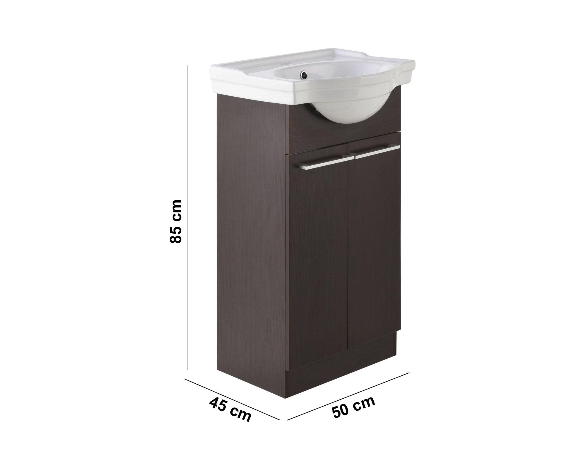 Mueble vanitorio 50 cm 2 puertas Duschy-3