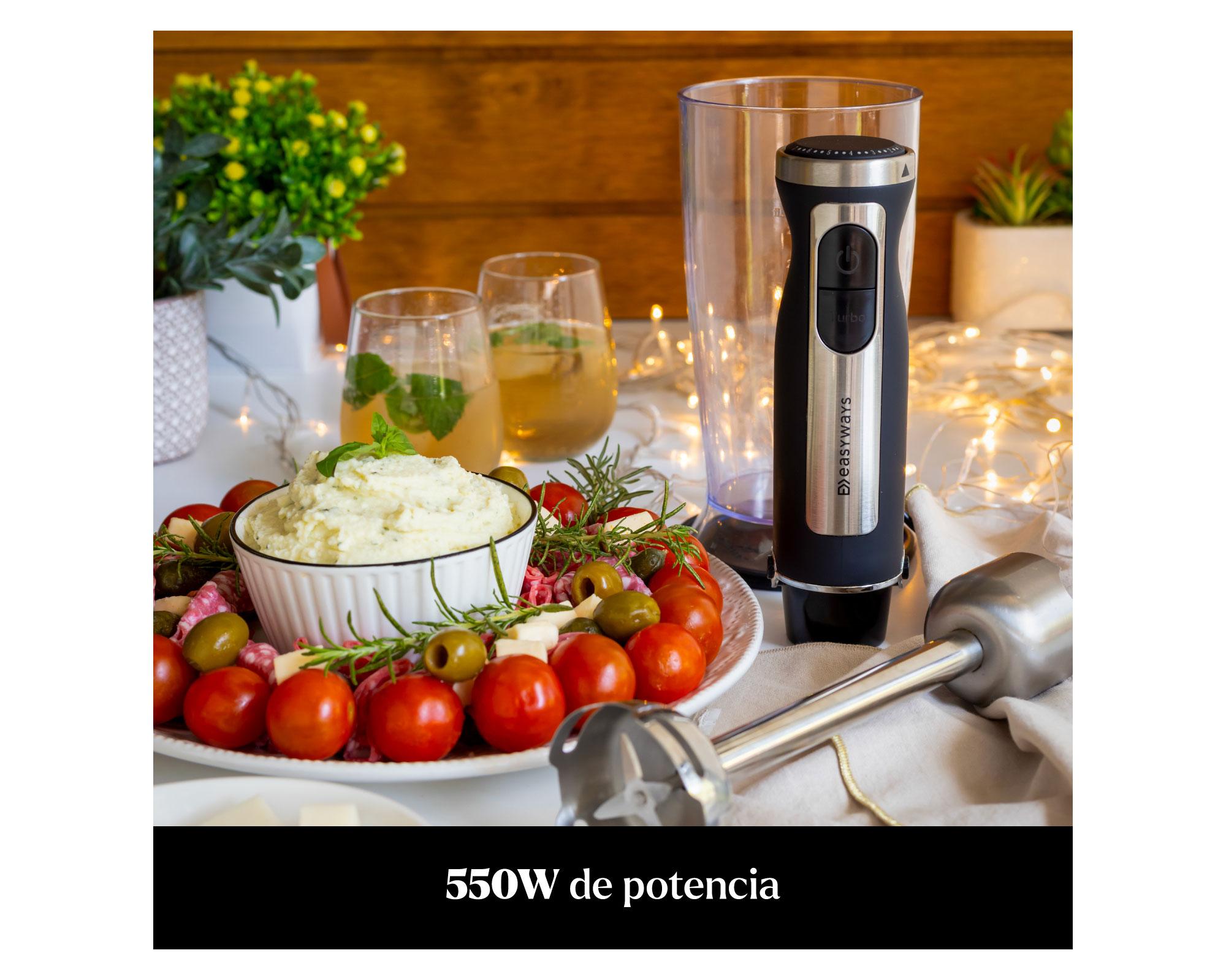 Minipimer Full negro 550 W-6