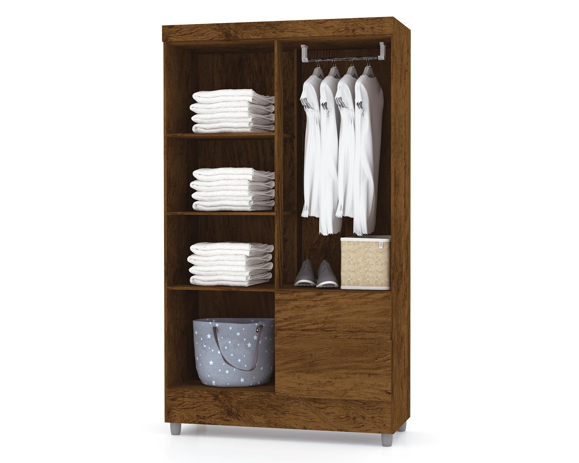 Clóset 4 puertas 2 cajones rústico Jdo & Desing-1