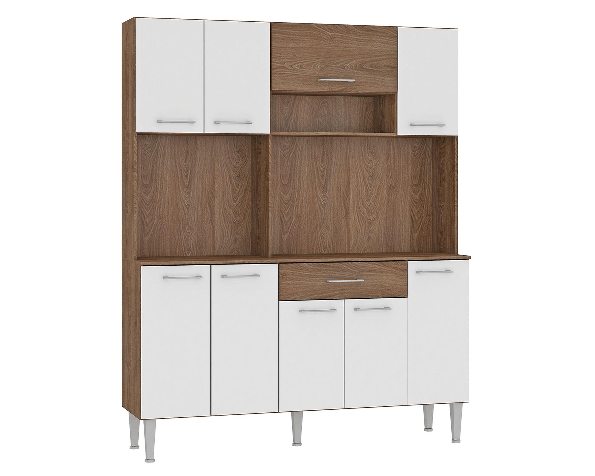 Kit cocina 9 puertas 1 cajón Piece blanco/café-1