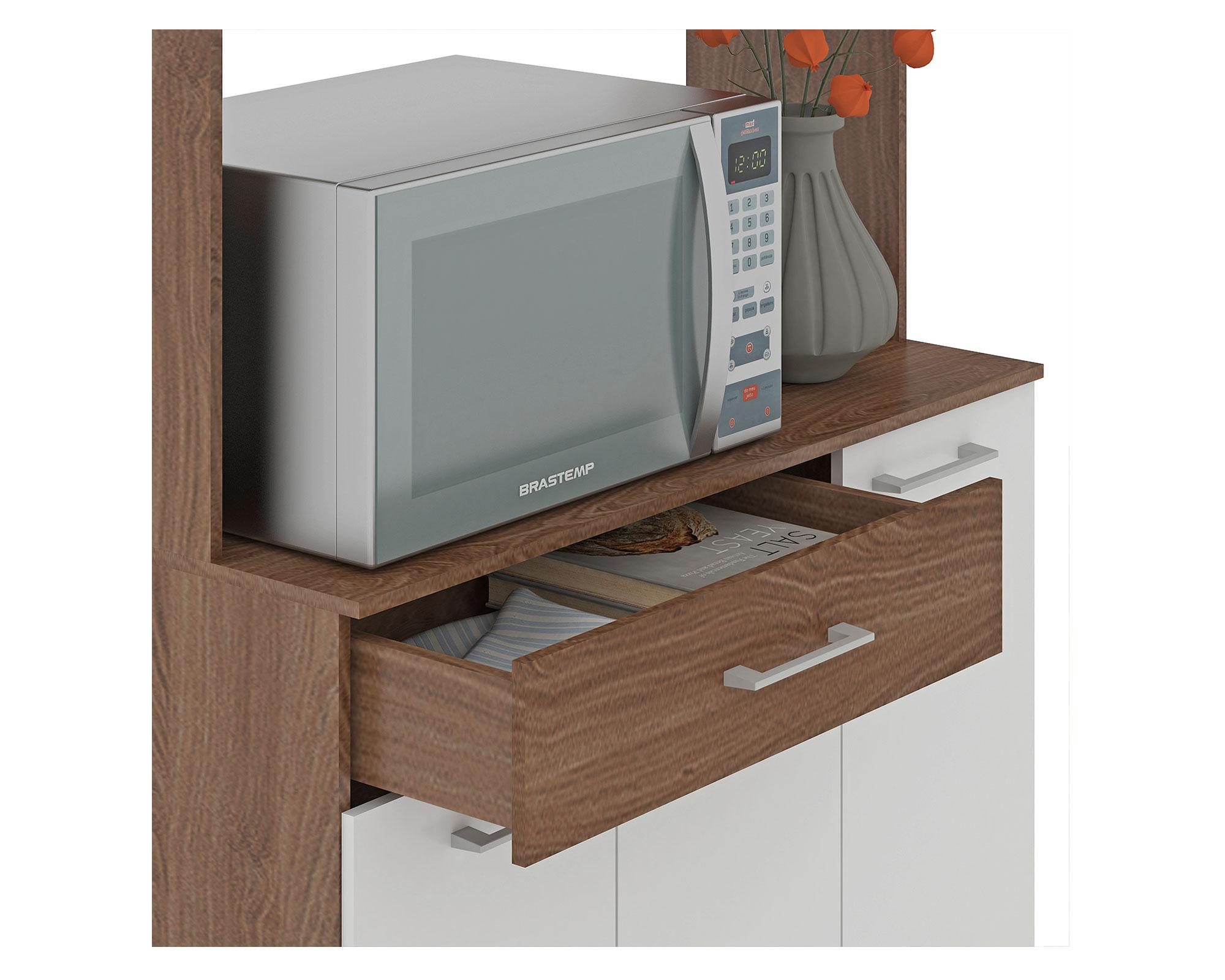 Kit cocina 5 puertas 1 cajón Piece blanco/café-2