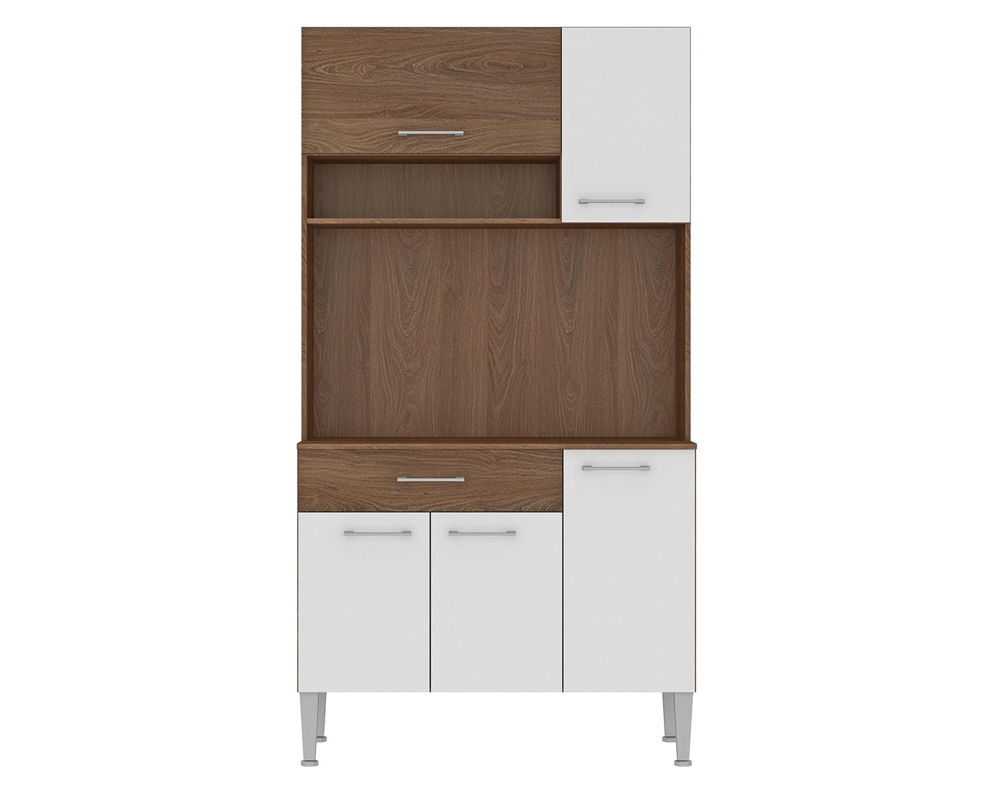 Kit cocina 5 puertas 1 cajón Piece blanco/café-0
