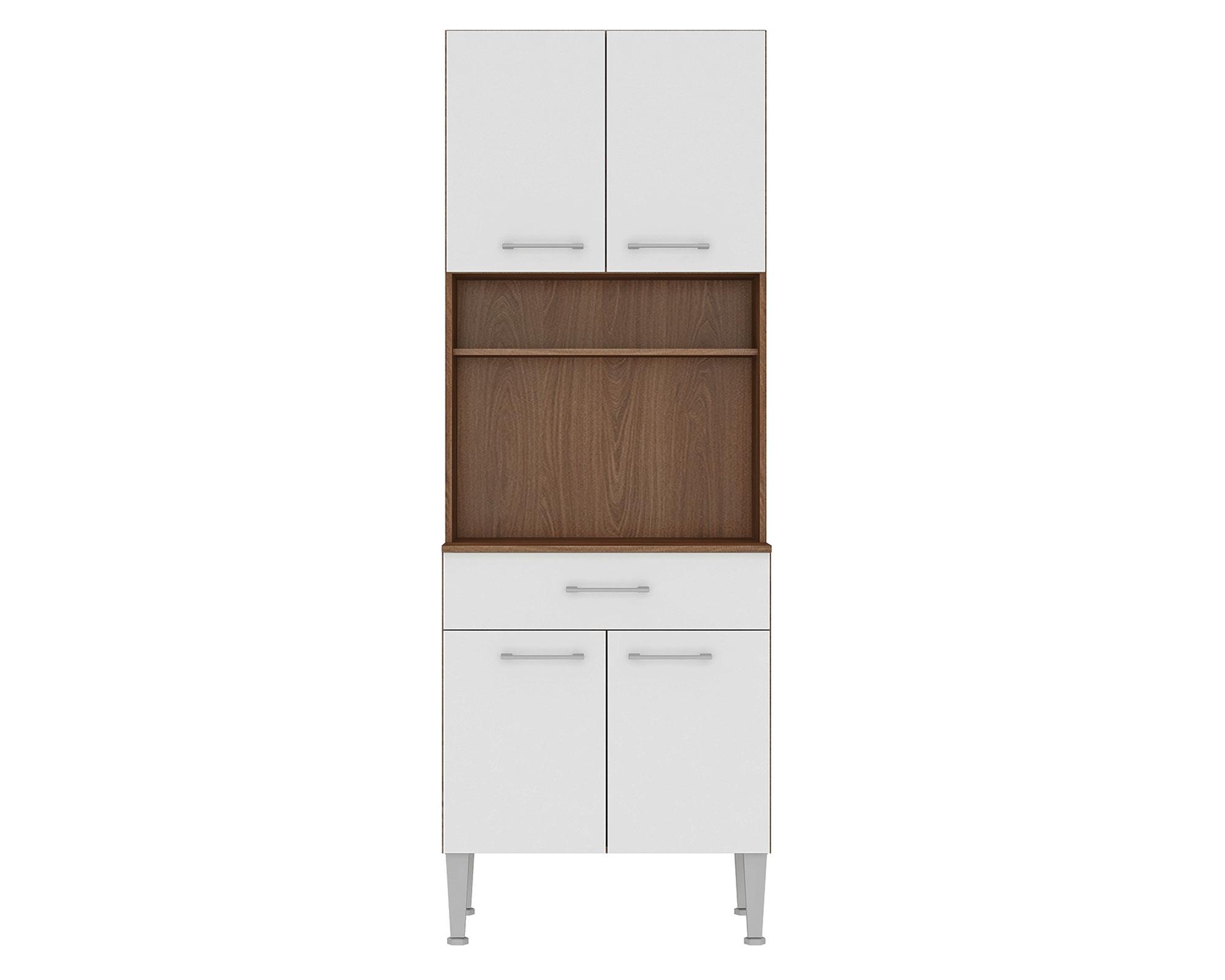 Kit cocina 4 puertas 1 cajón Piece blanco/café-0