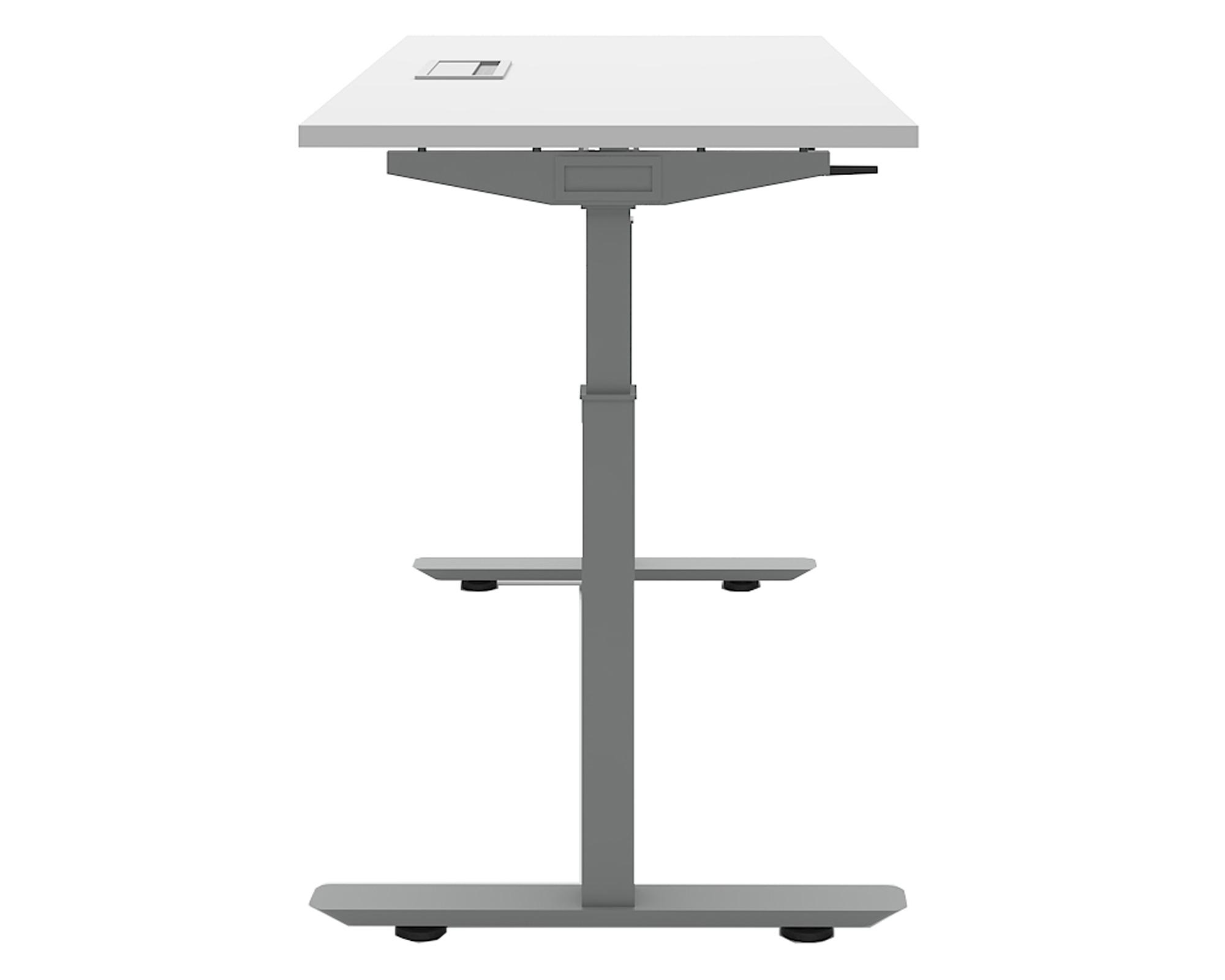 Escritorio ajustable pasacables Neo blanco/gris-2