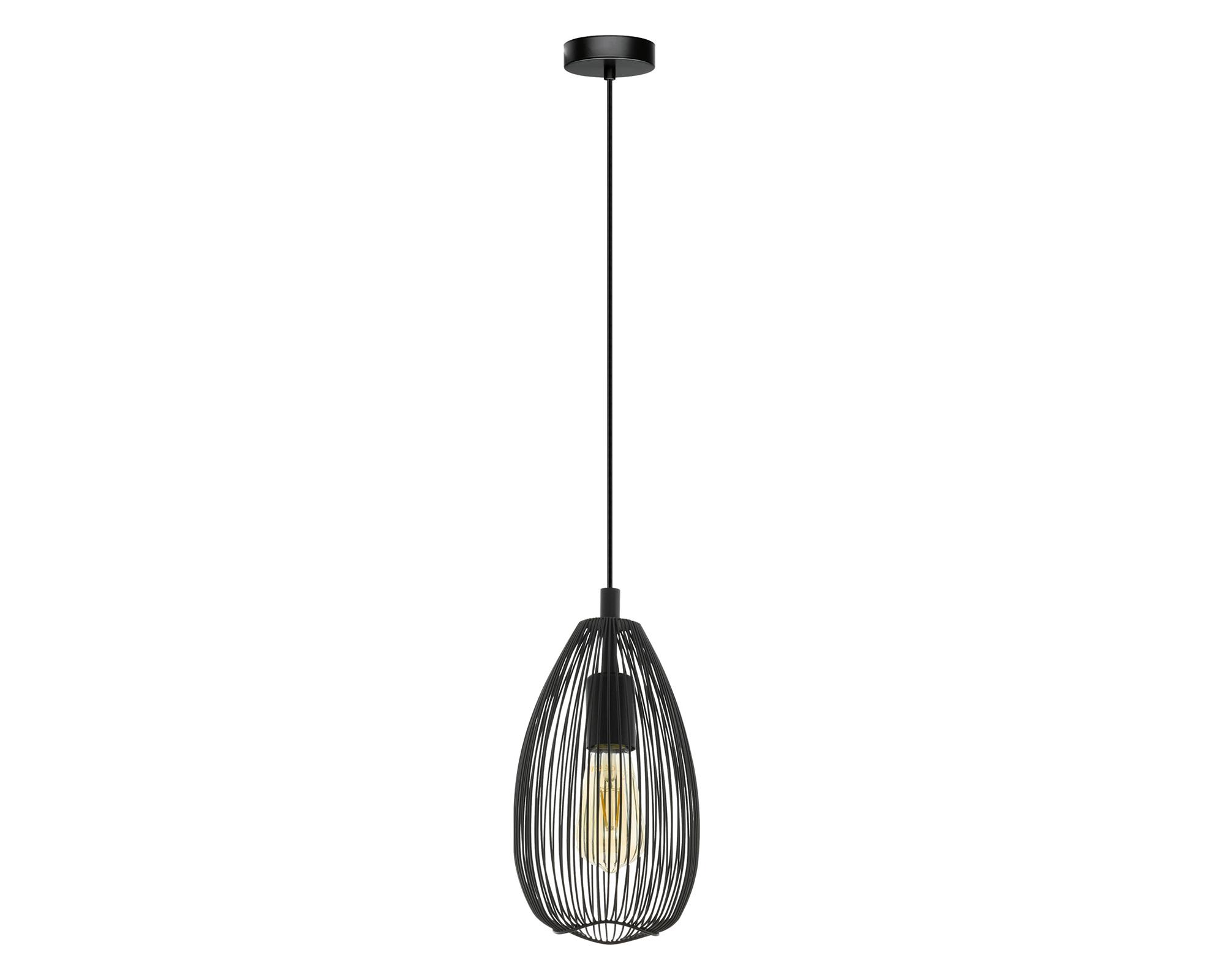 Lámpara colgar 1L E27 Clevedon-0