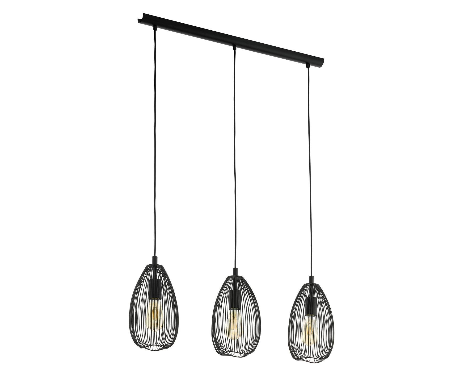 Lámpara colgar 3L E27 Clevedon-0