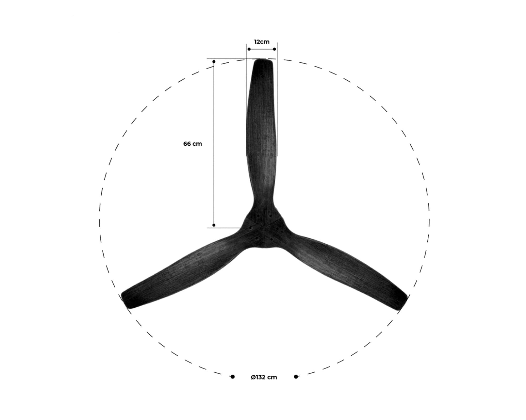 Ventilador de techo Aviador 52'' ajustable negro 38 W-5