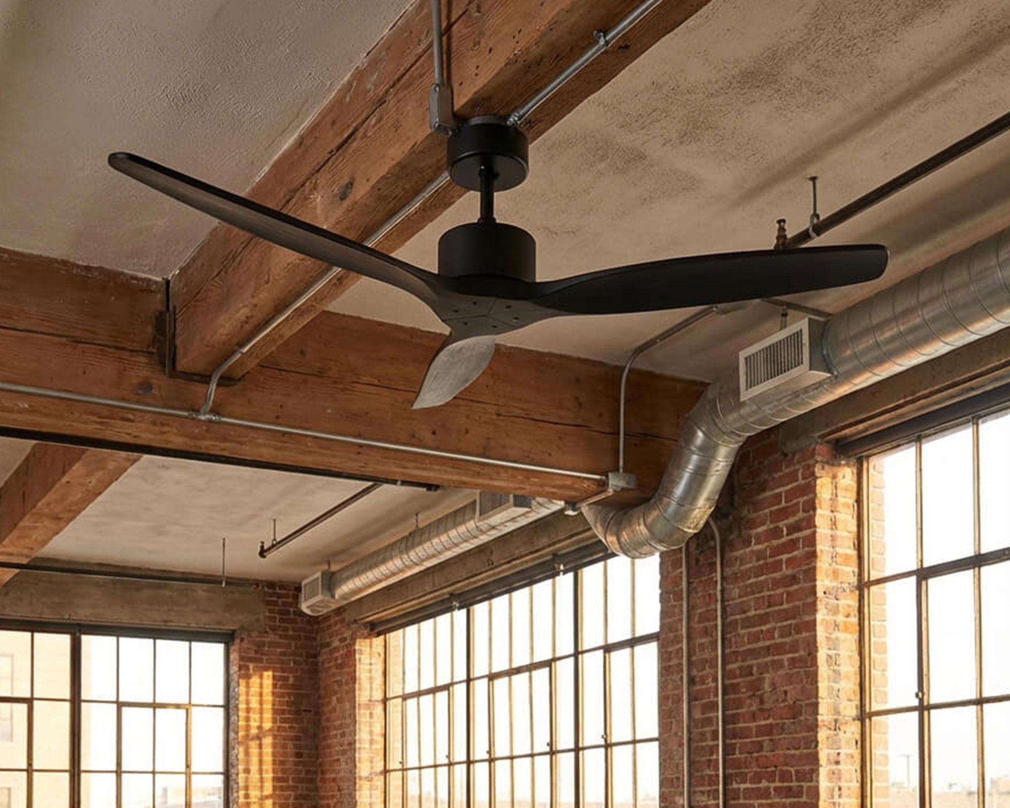 Ventilador de techo Aviador 52'' ajustable negro 38 W-3