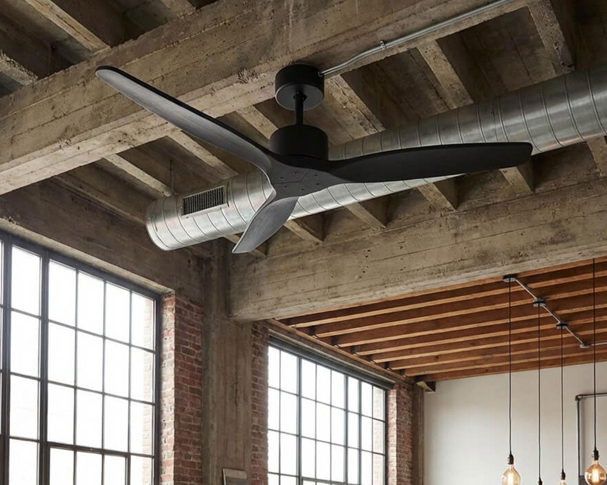 Ventilador de techo Aviador 52'' ajustable negro 38 W-2