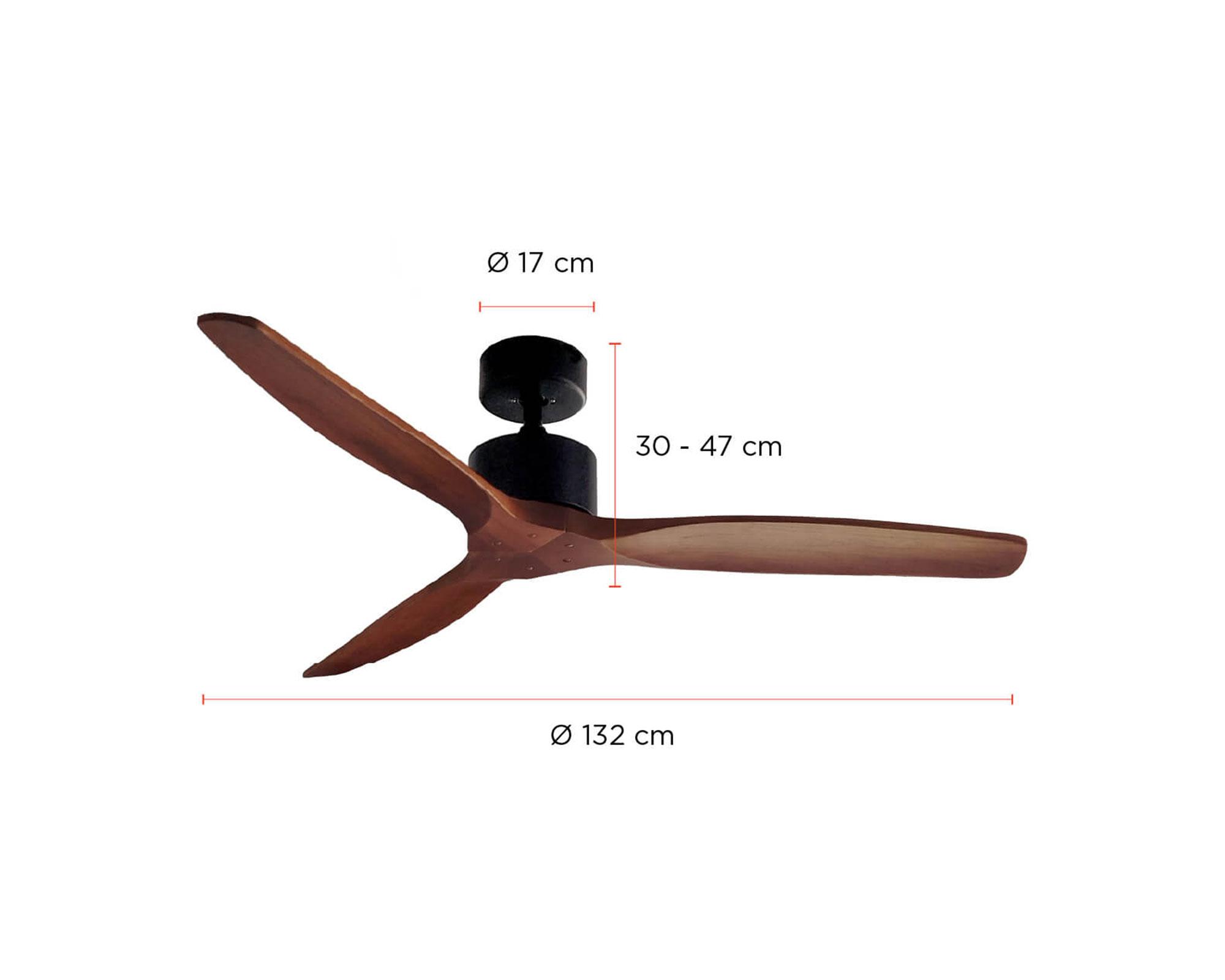 Ventilador techo Aviador 38W café-4