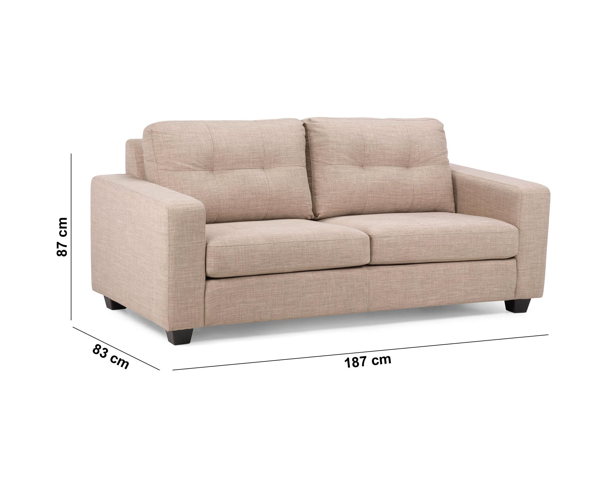 Sofá 3 cuerpos Mira Zander beige Rosen-4