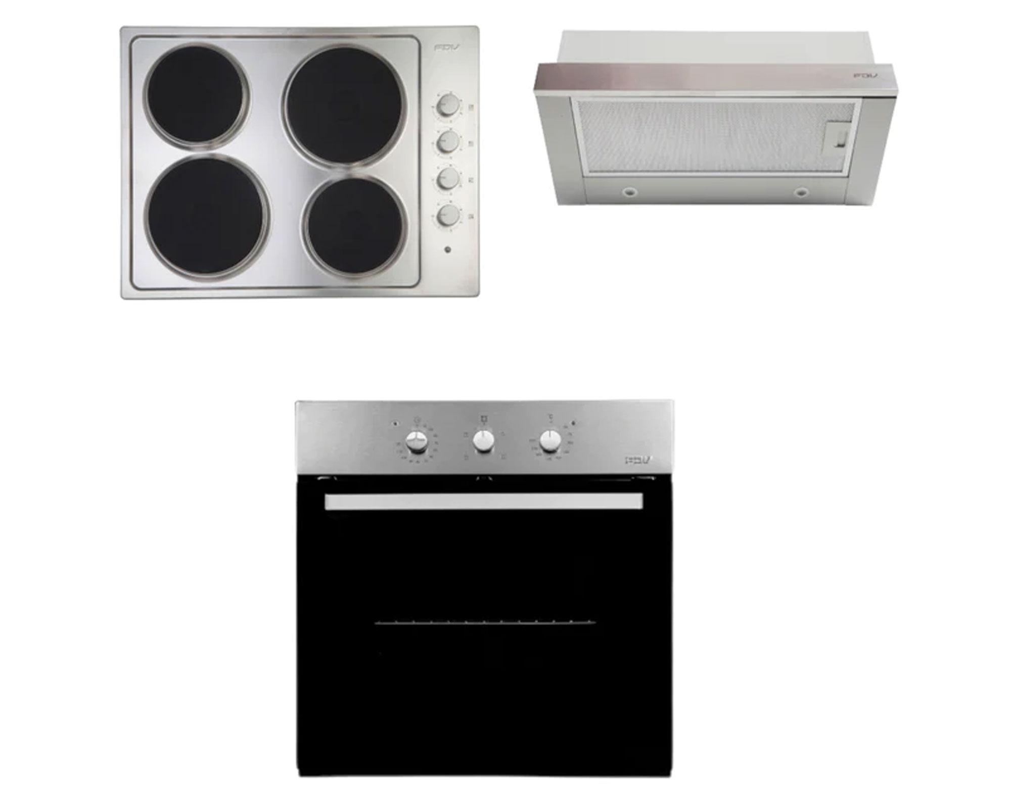 Kit empotrado campana+horno+encimera 4 quemadores FDV-0