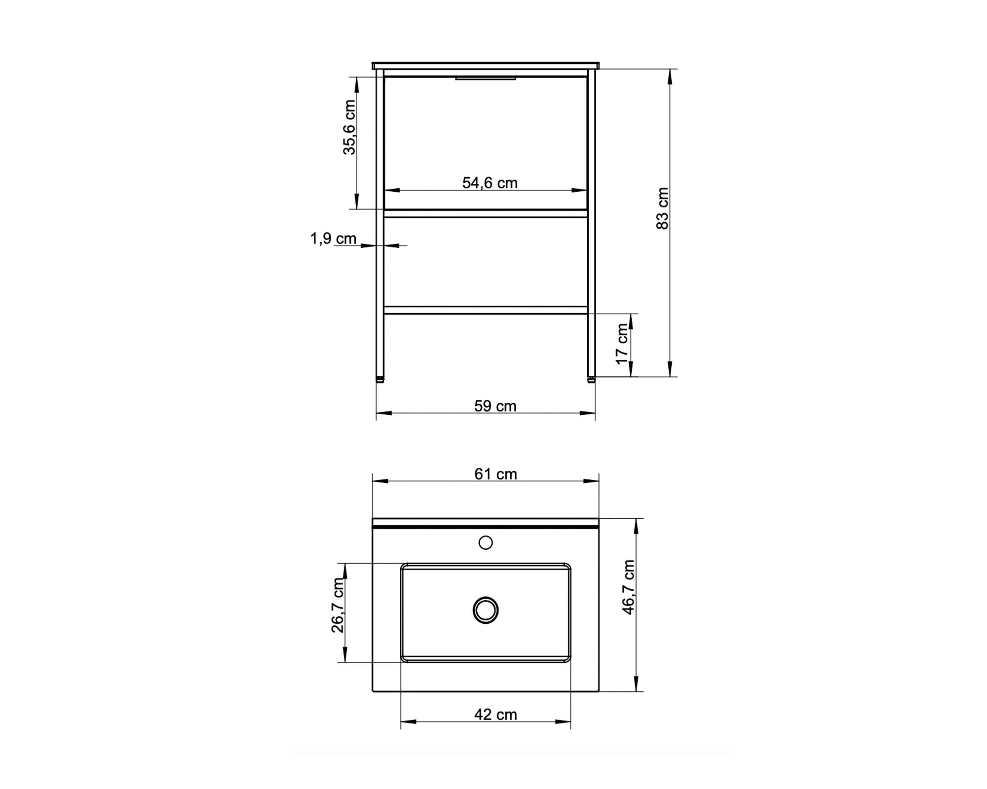 Mueble vanitorio 61 cm Alfonsina-10