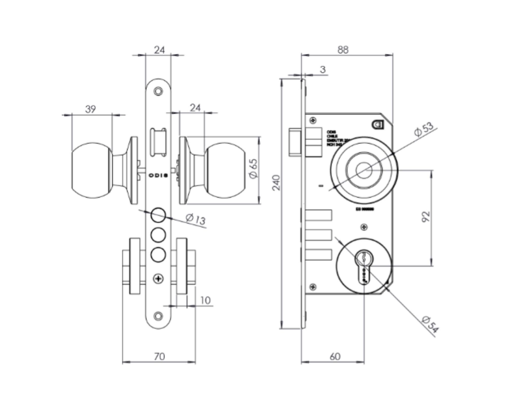 Cerradura de embutir Bola 201 acceso-1