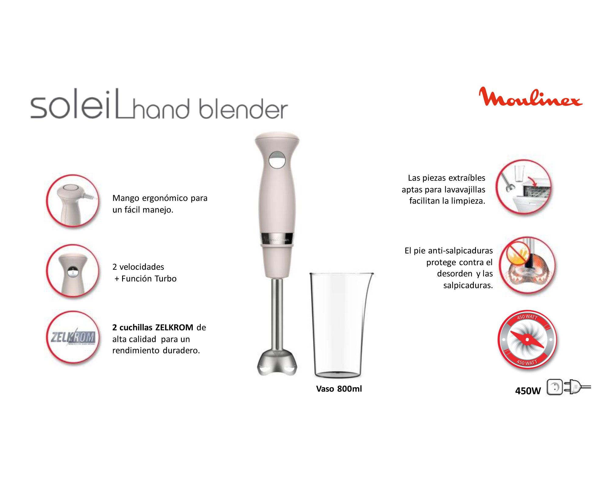Batidora minipimer 450W Soleil Moulinex-5