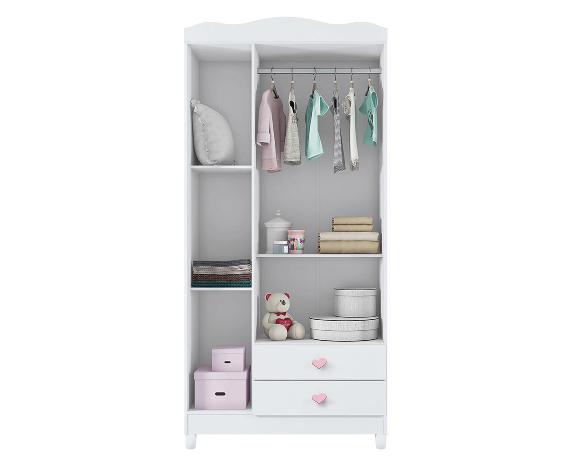 Clóset infantil 3 puertas 2 cajones Sofia blanco-1