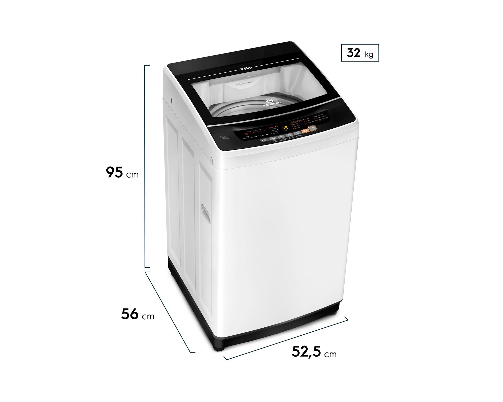 Lavadora carga superior 9.5 kg BZG blanco-4