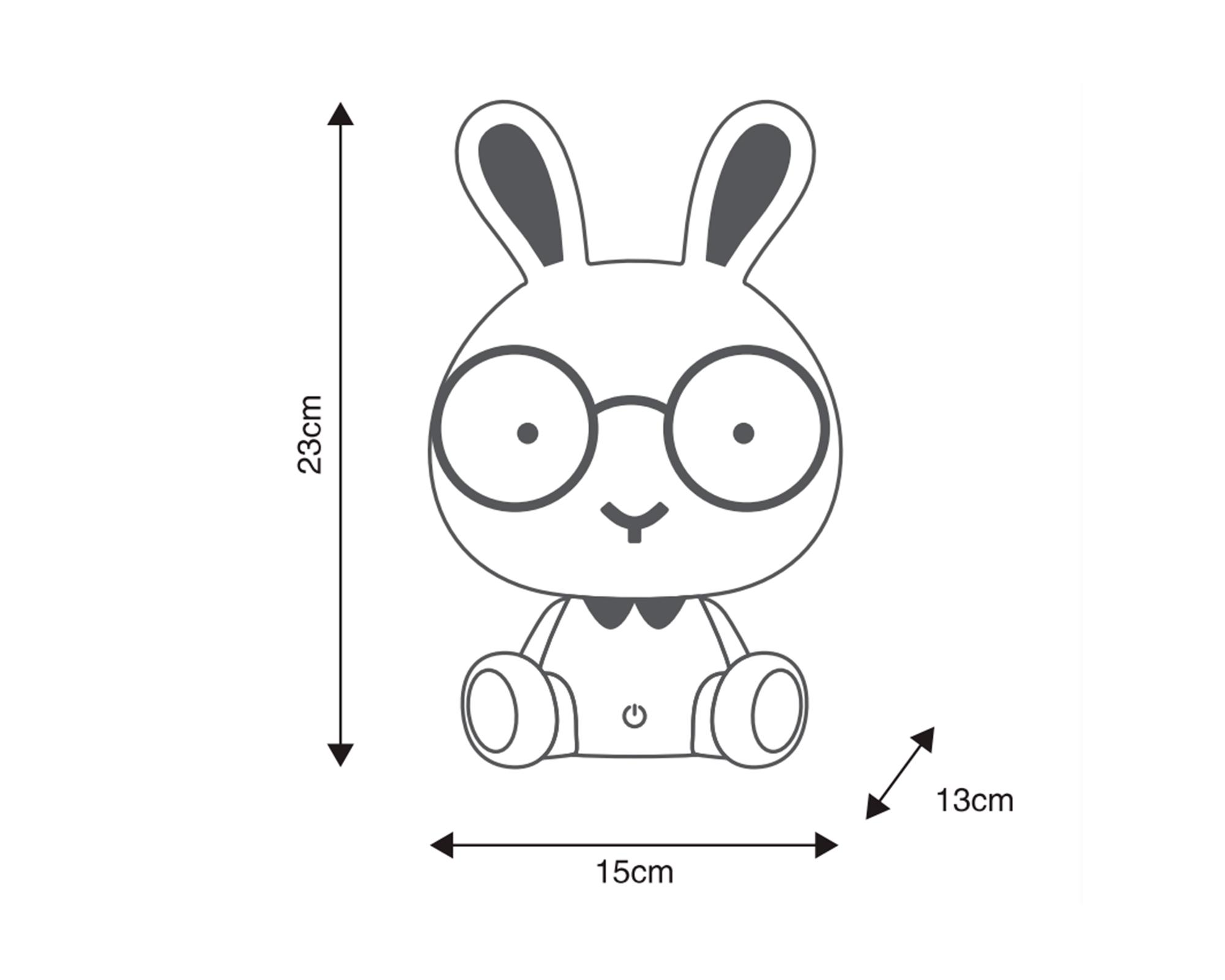 Lámpara sobremesa luz cálida Pink Bunny-3