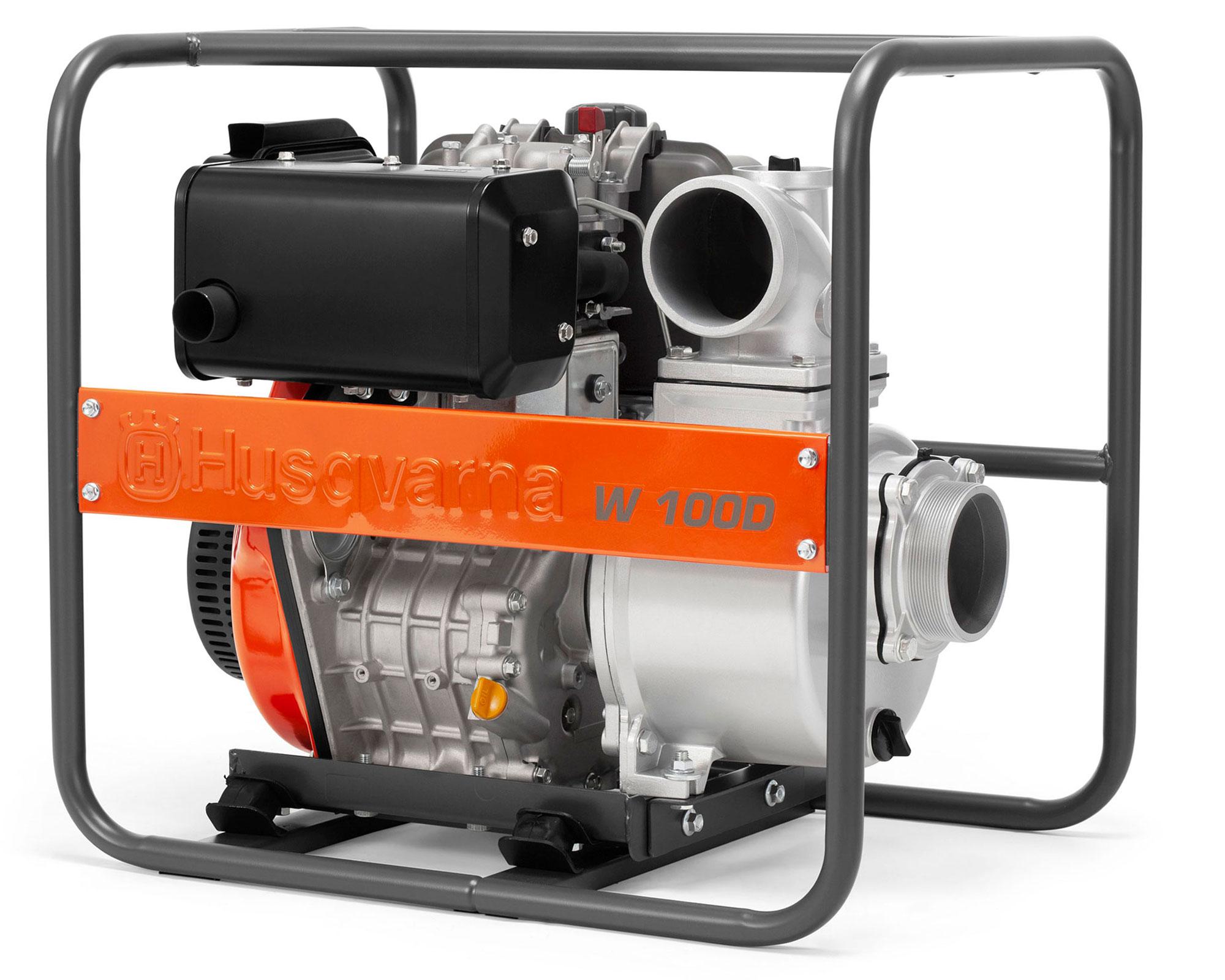 Motobomba W100DE 4" naranjo Husqvarna-1