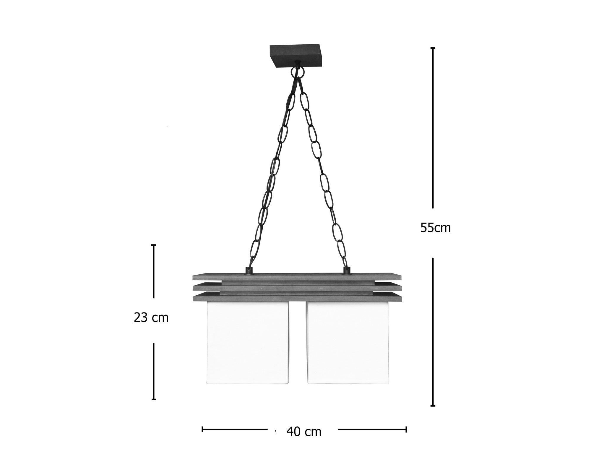 Lámpara colgar 2L E27 2L Everest-2
