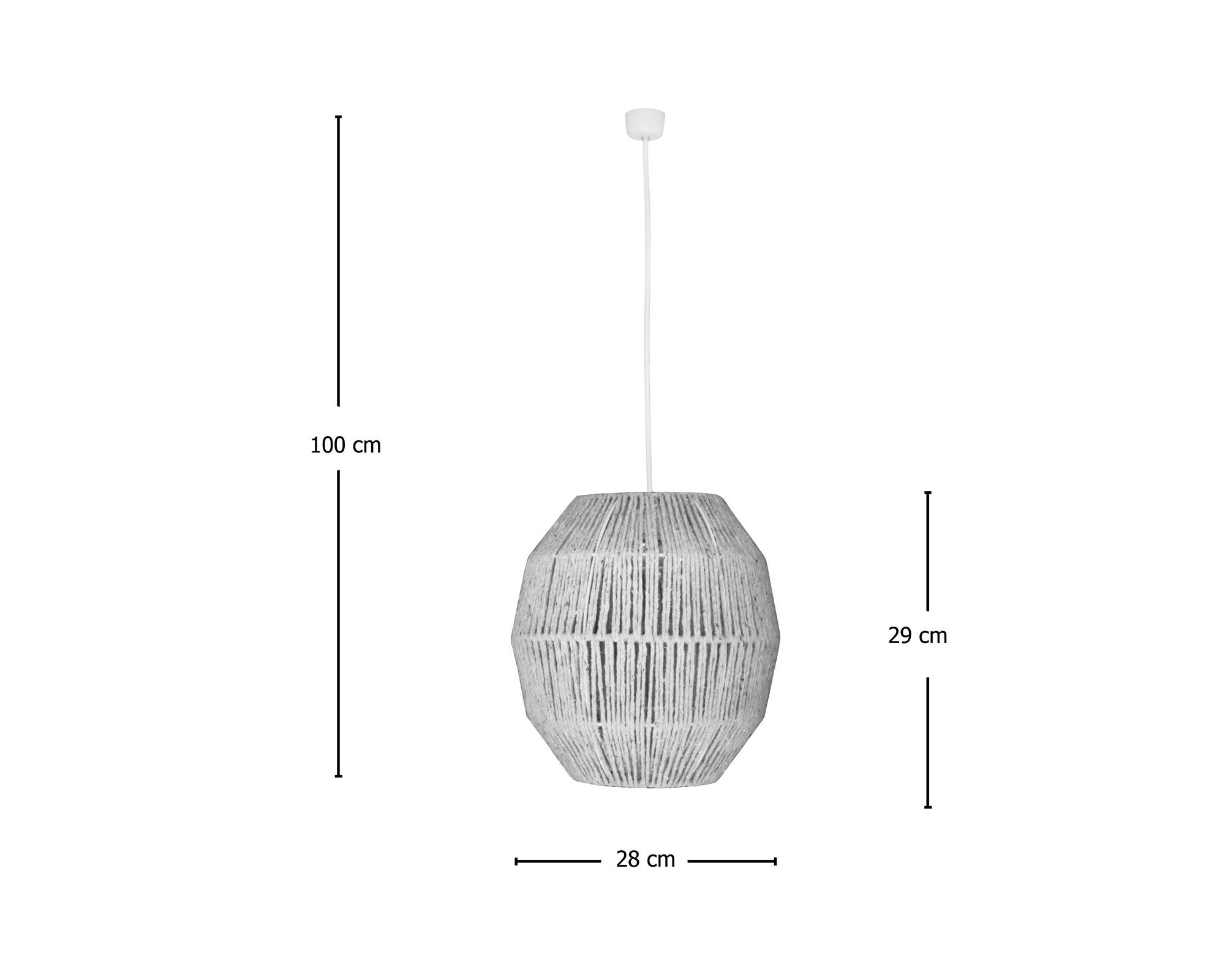 Lámpara colgar 1L E27 Jaen Ecoluz beige-2