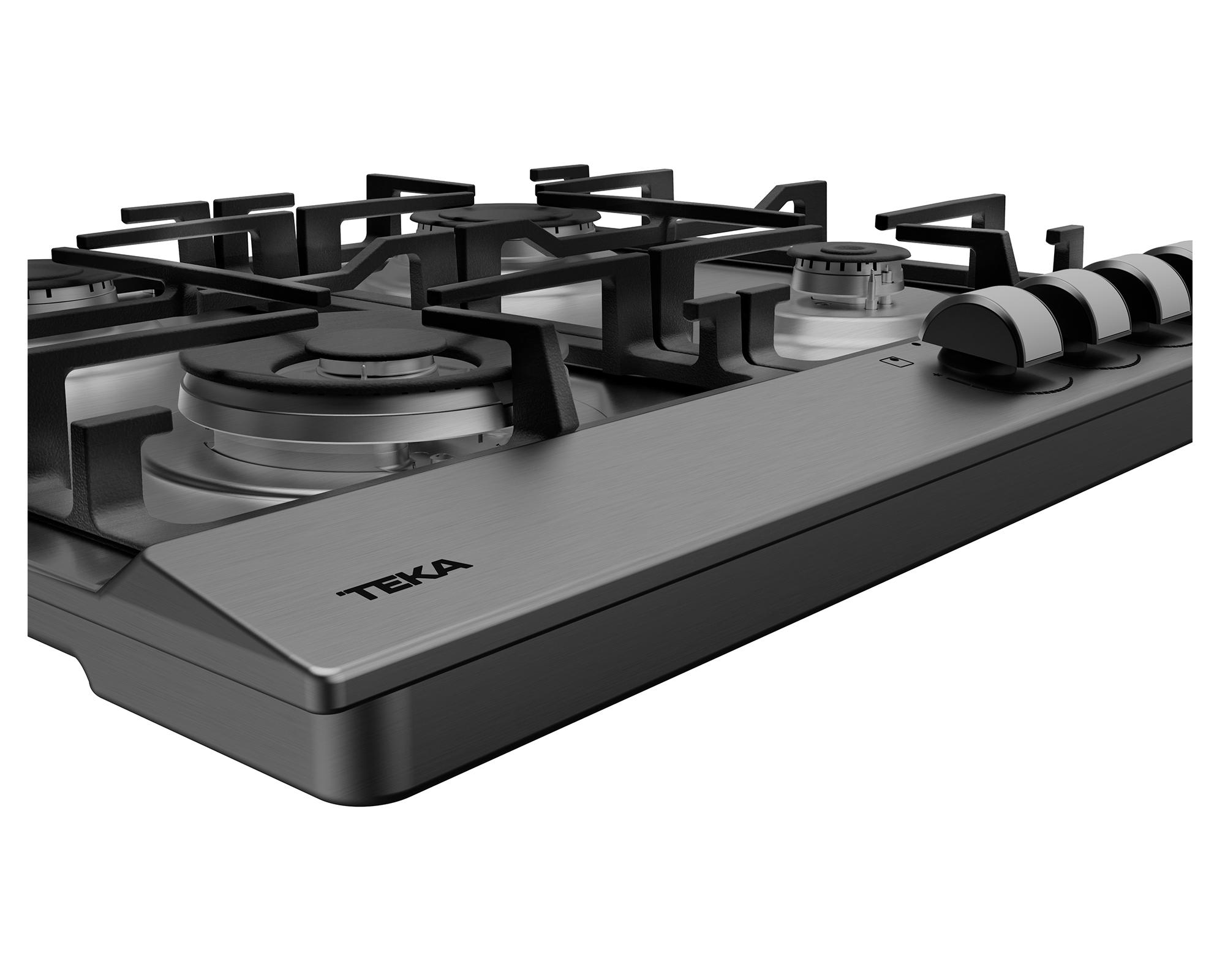 Encimera a gas 4 quemadores GSC 64320 SBA IX gris-2