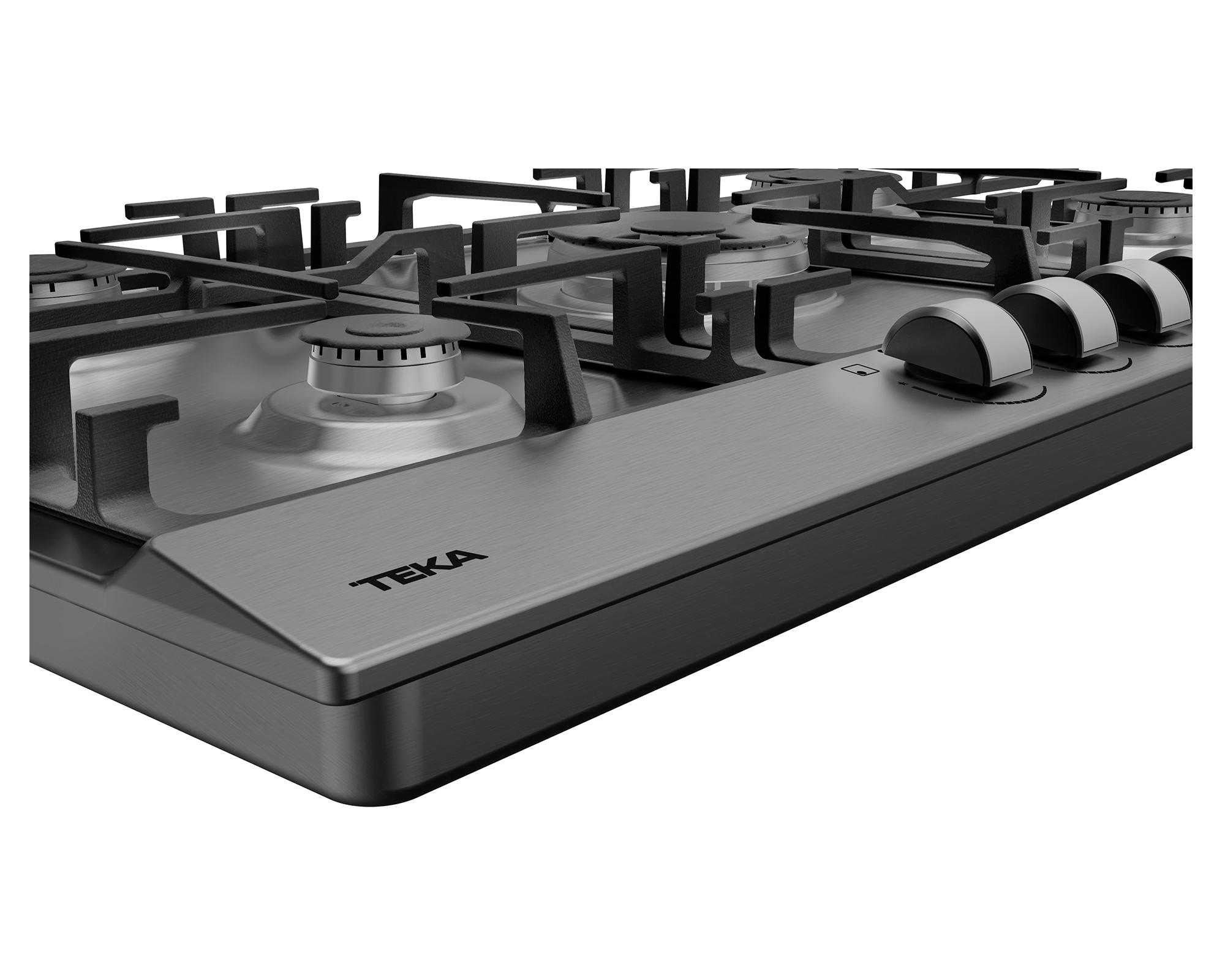 Encimera gas 5 quemadores Gsc 95330 SBA IX gris-2