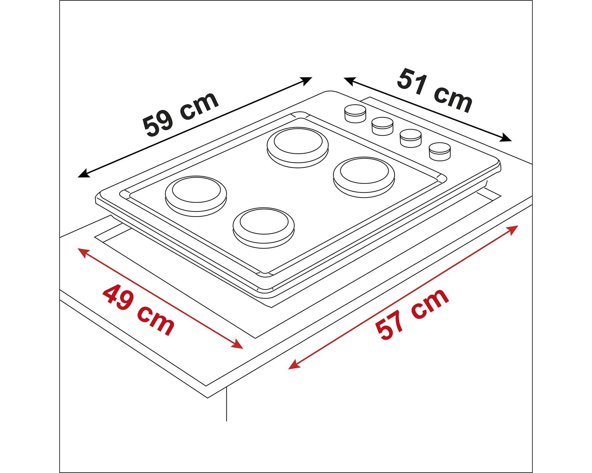 Encimera eléctrica 4 quemadores CEE-4601IN inox Sindelen-3