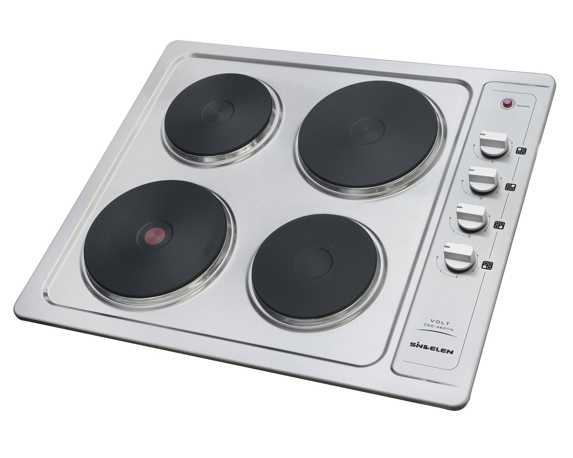 Encimera eléctrica 4 quemadores CEE-4601IN inox Sindelen-1