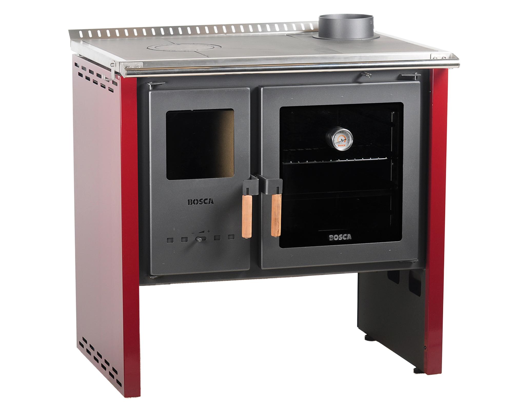 Cocina a leña 9kW Hestia 90 burdeo-1