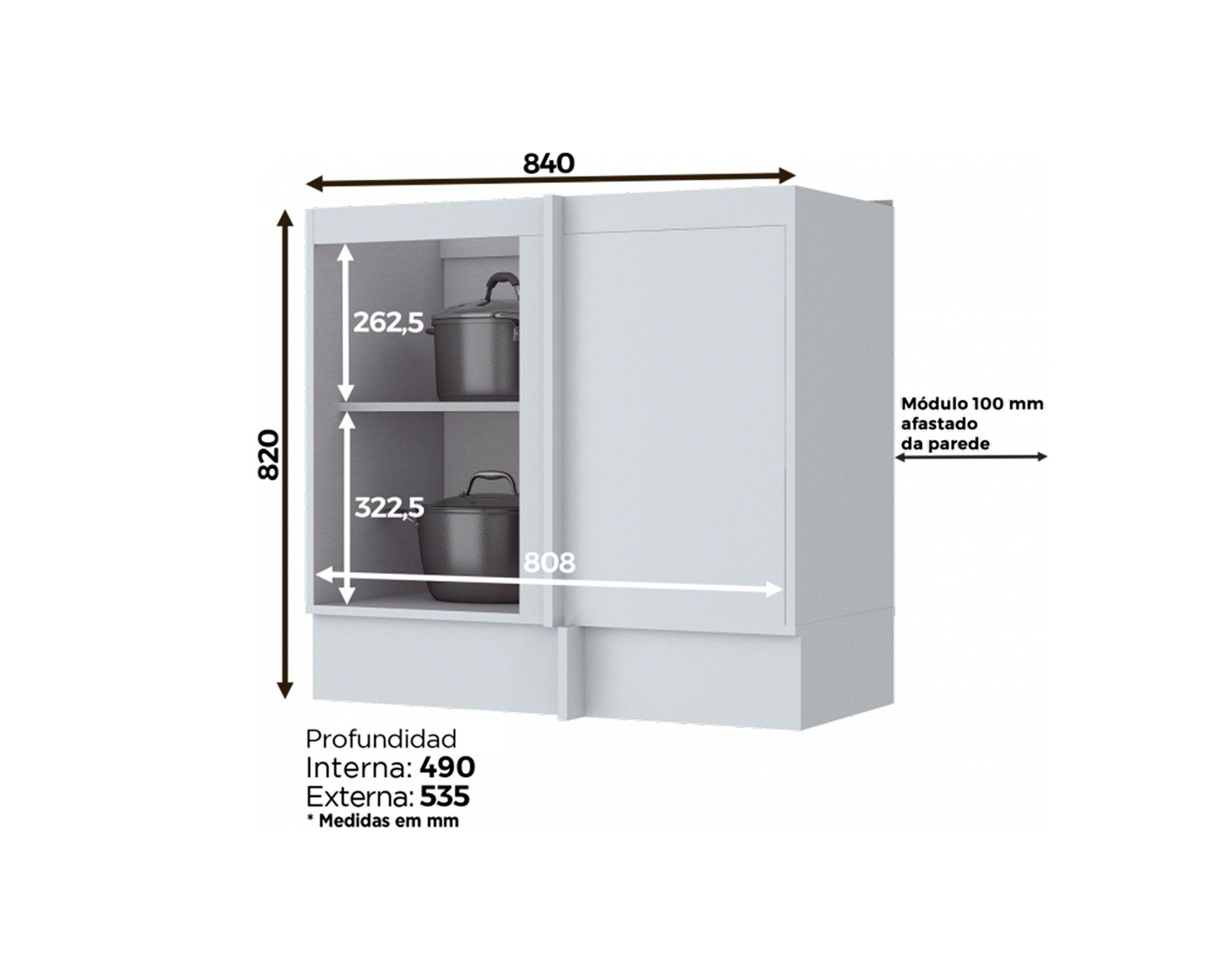 Mueble de cocina Colorado 1 puerta blanco-4