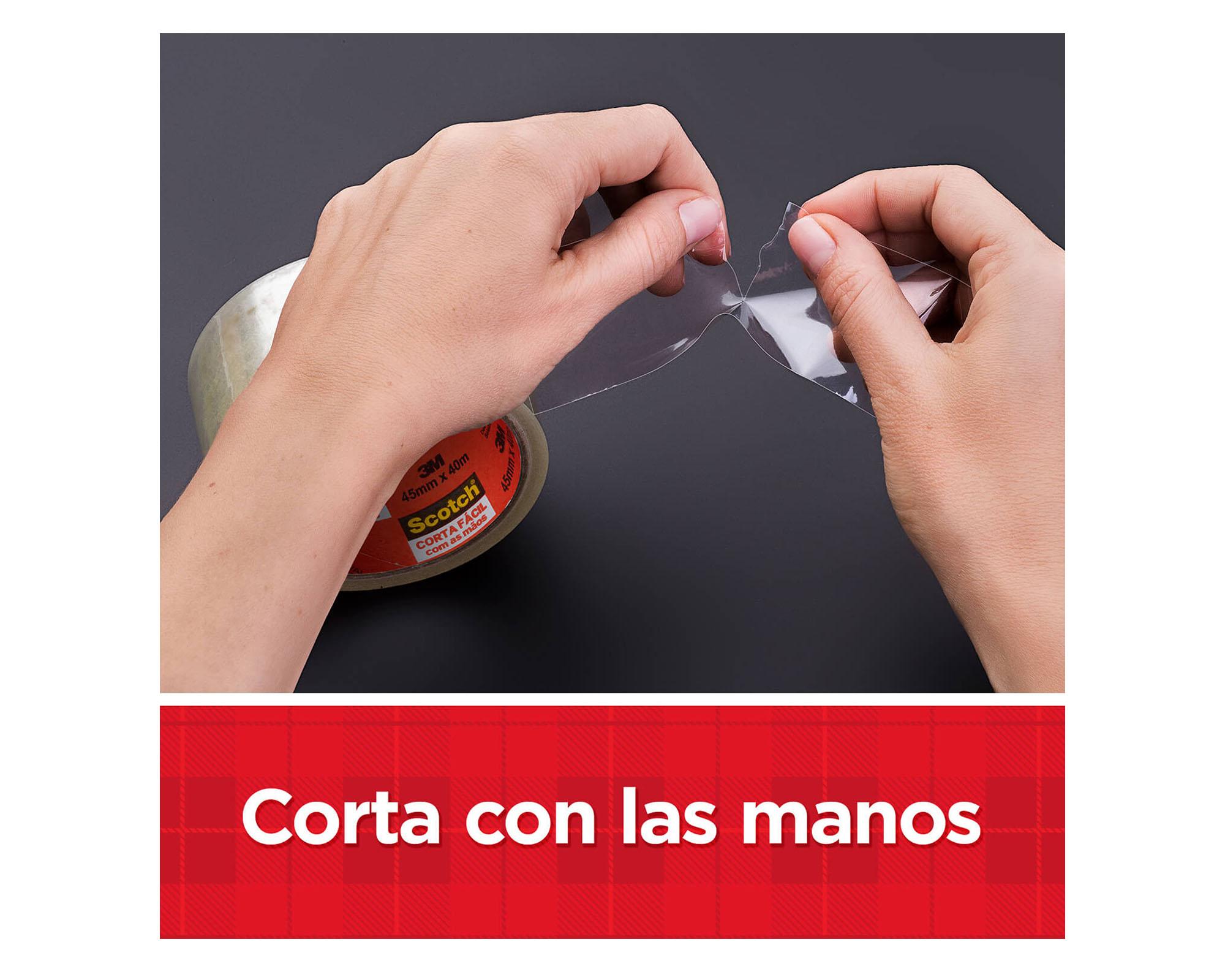 Cinta embalaje corta fácil 45 mmx 40 m 3M transparente-2